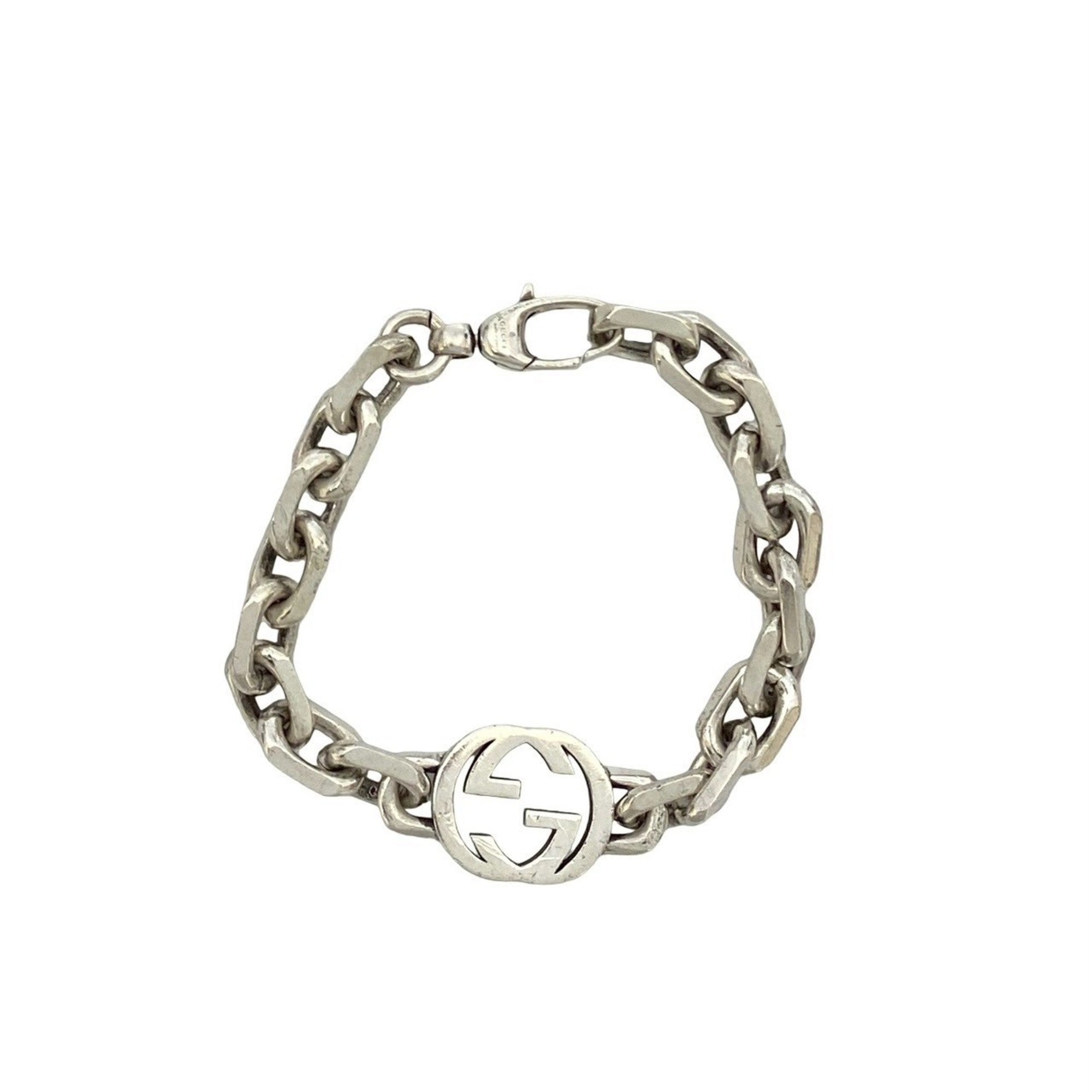 Interlocking G Motif Chain Bracelet Sterling Silver
