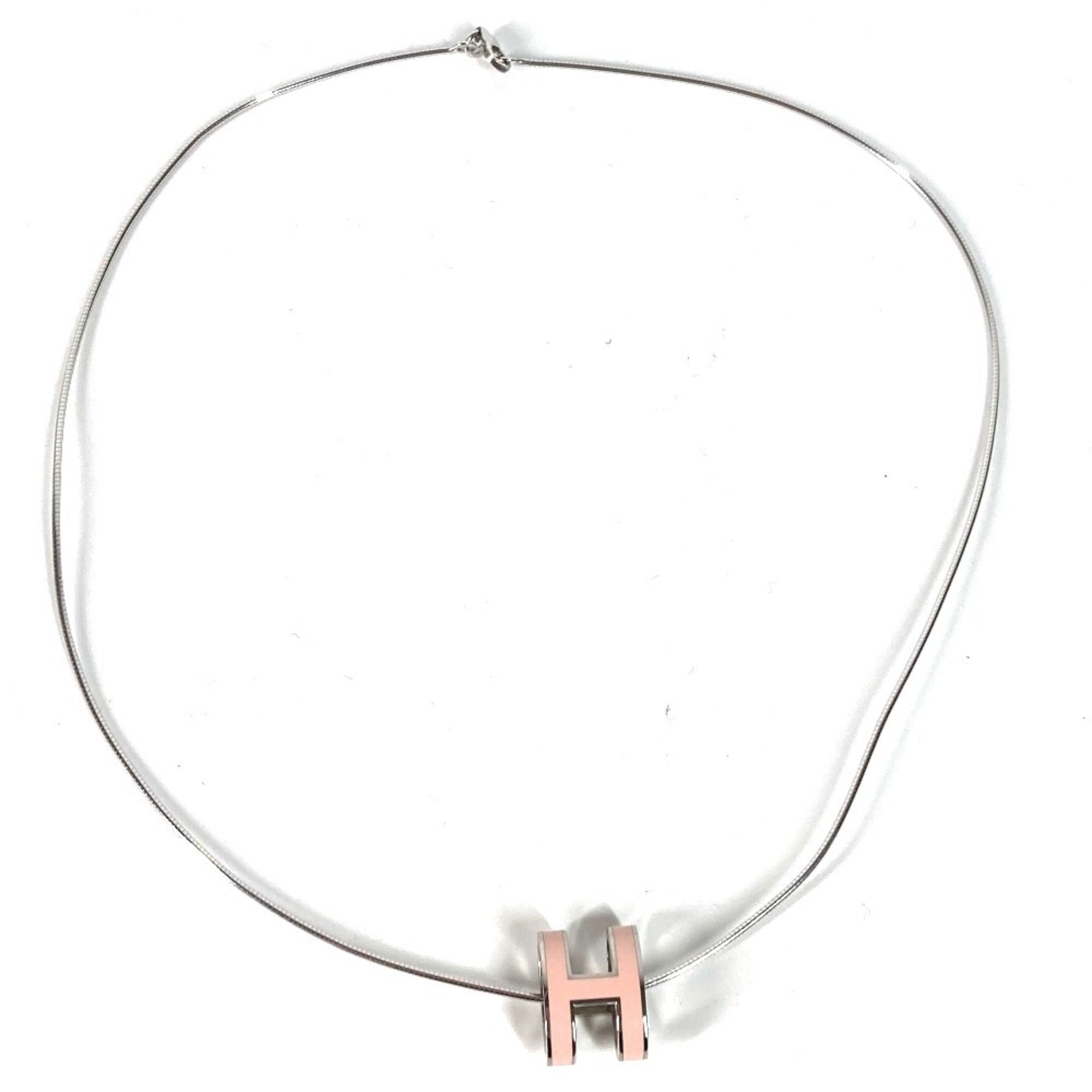 Pop H Pendant Necklace Silver-Tone Metal