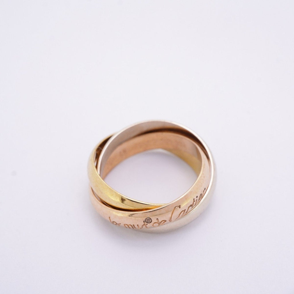 Vendome Louis Cartier Band Ring 18K Tricolor Gold