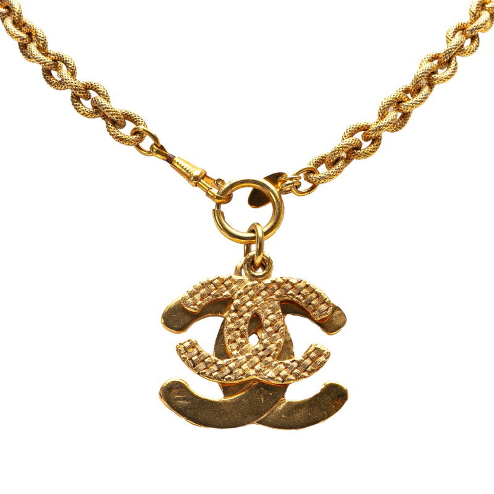 CC Logo Pendant Necklace Metal