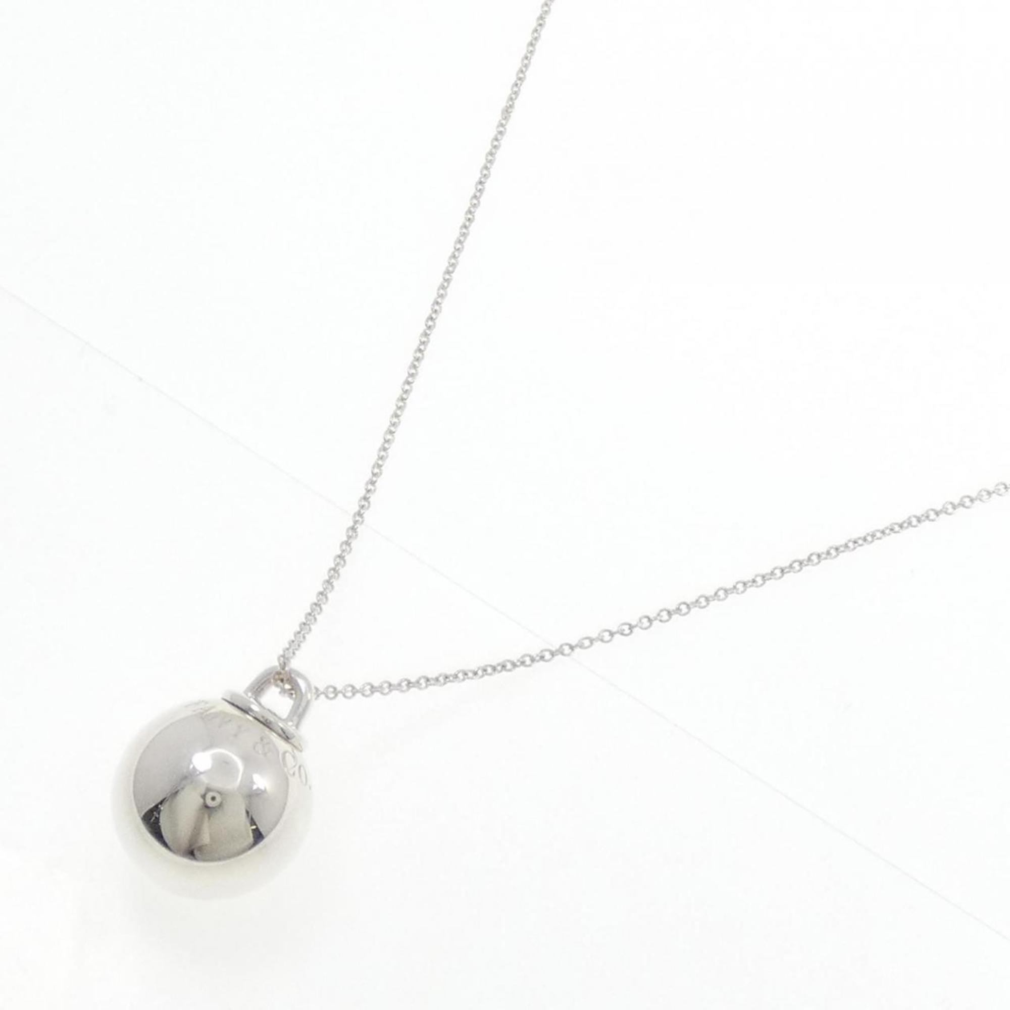Ball Pendant Necklace Sterling Silver