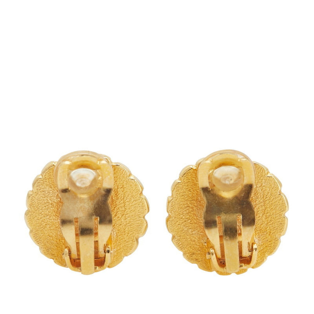CC Logo Round Clip-On Earrings Metal