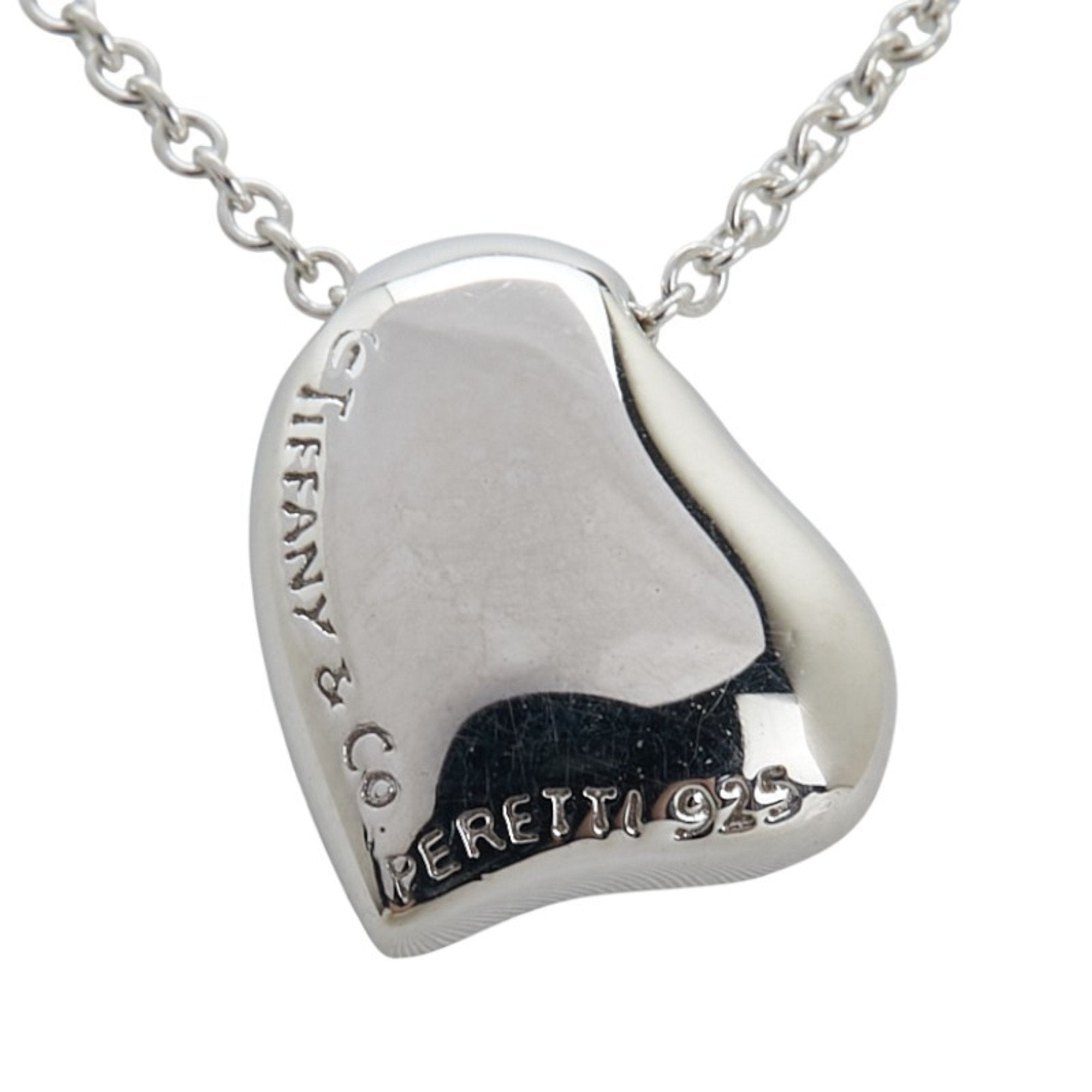 Full Heart Pendant Necklace Sterling Silver
