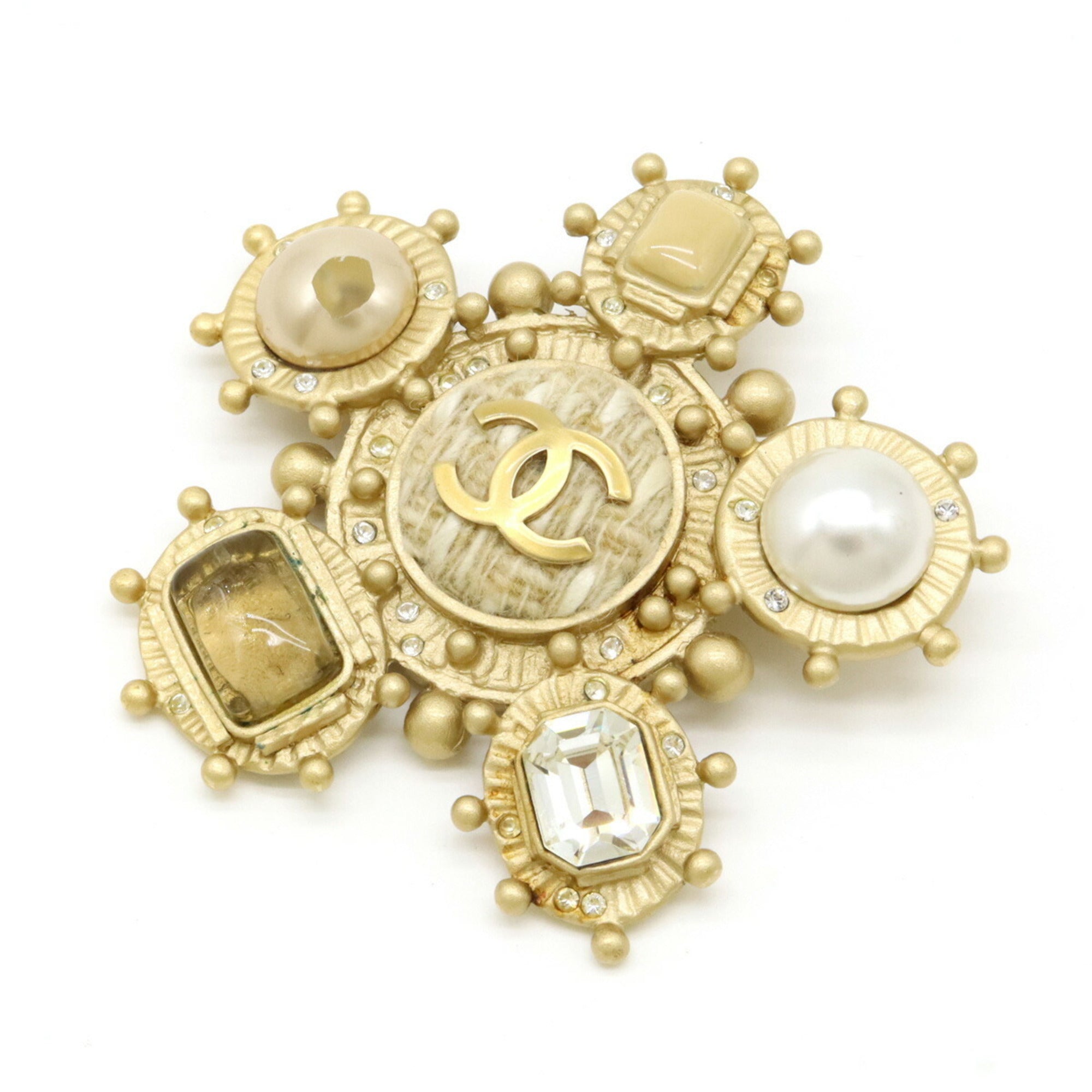 CC Logo Brooch Metal