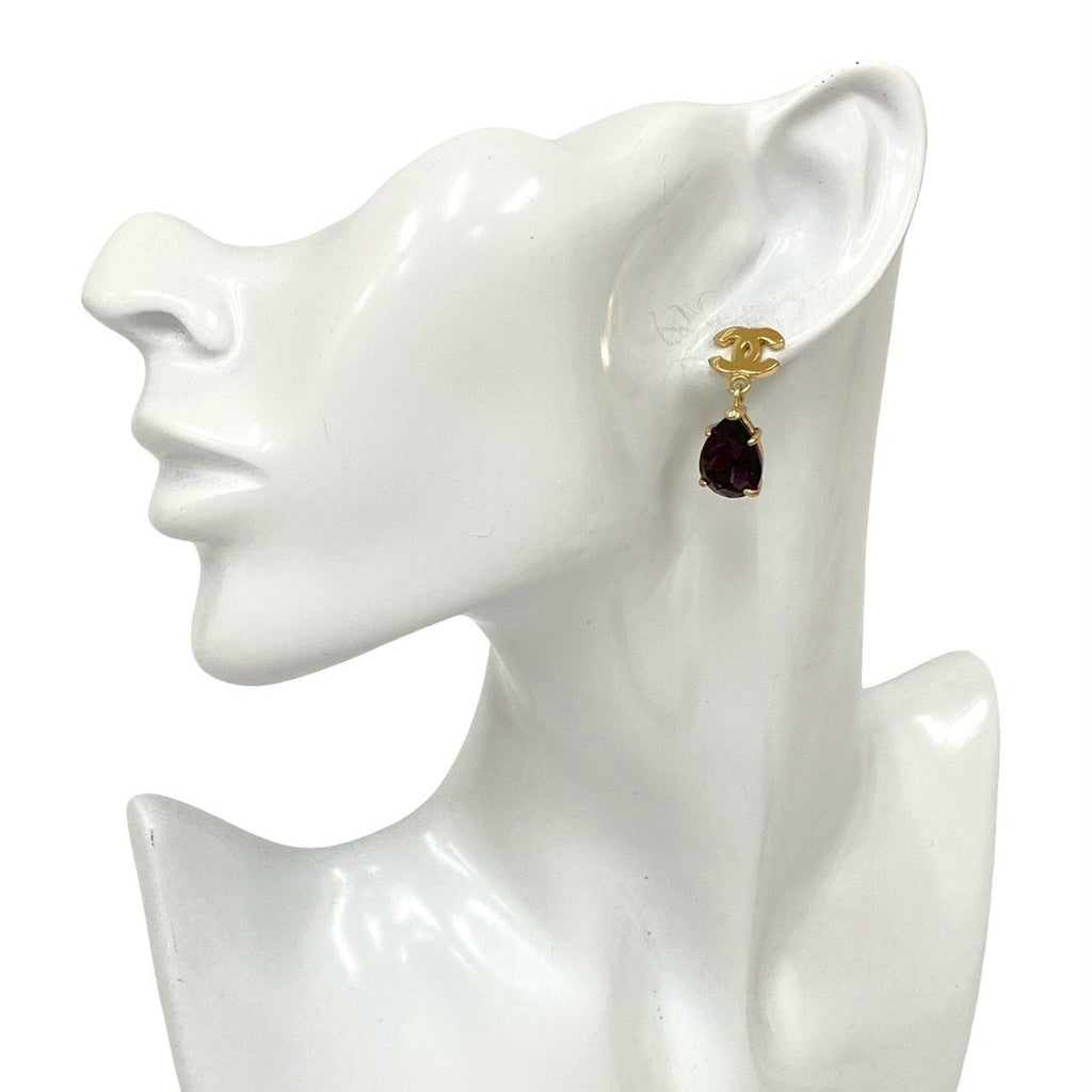 CC Logo Earrings Metal Gold-Tone Metal