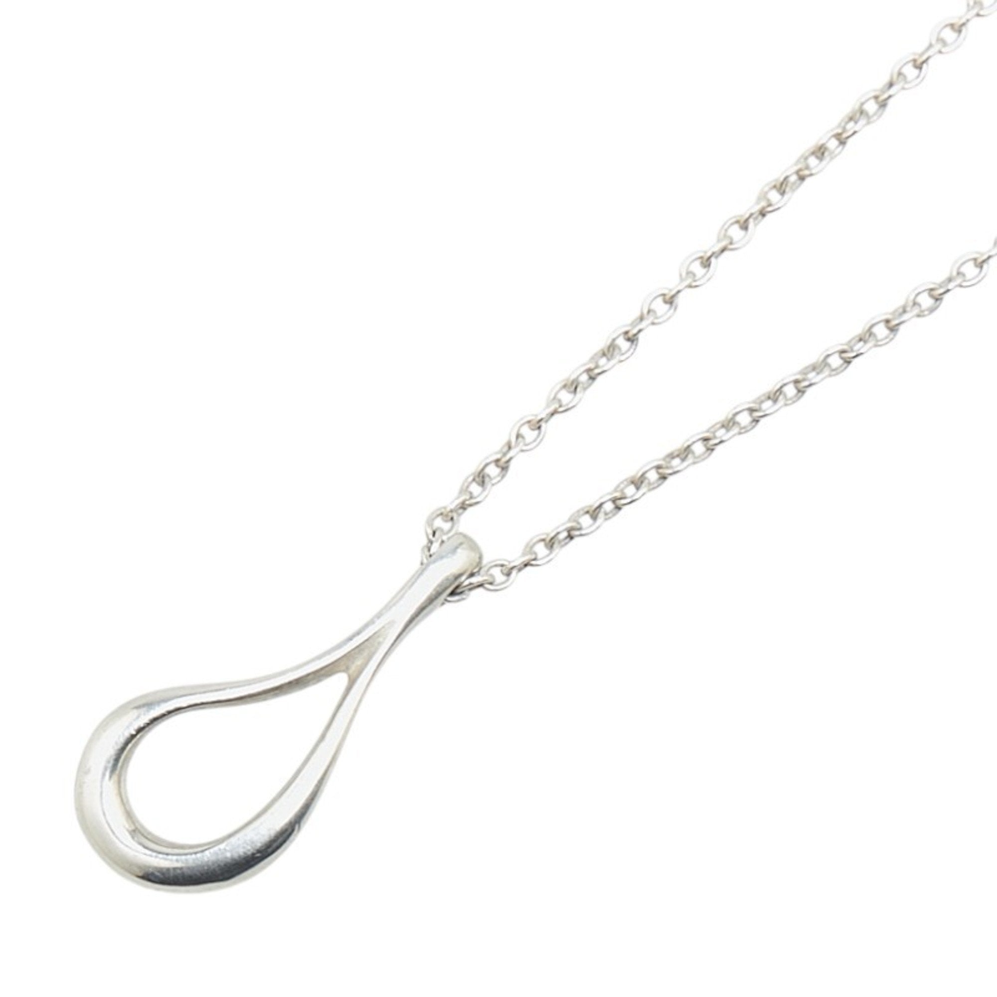 Teardrop Pendant Necklace Sterling Silver