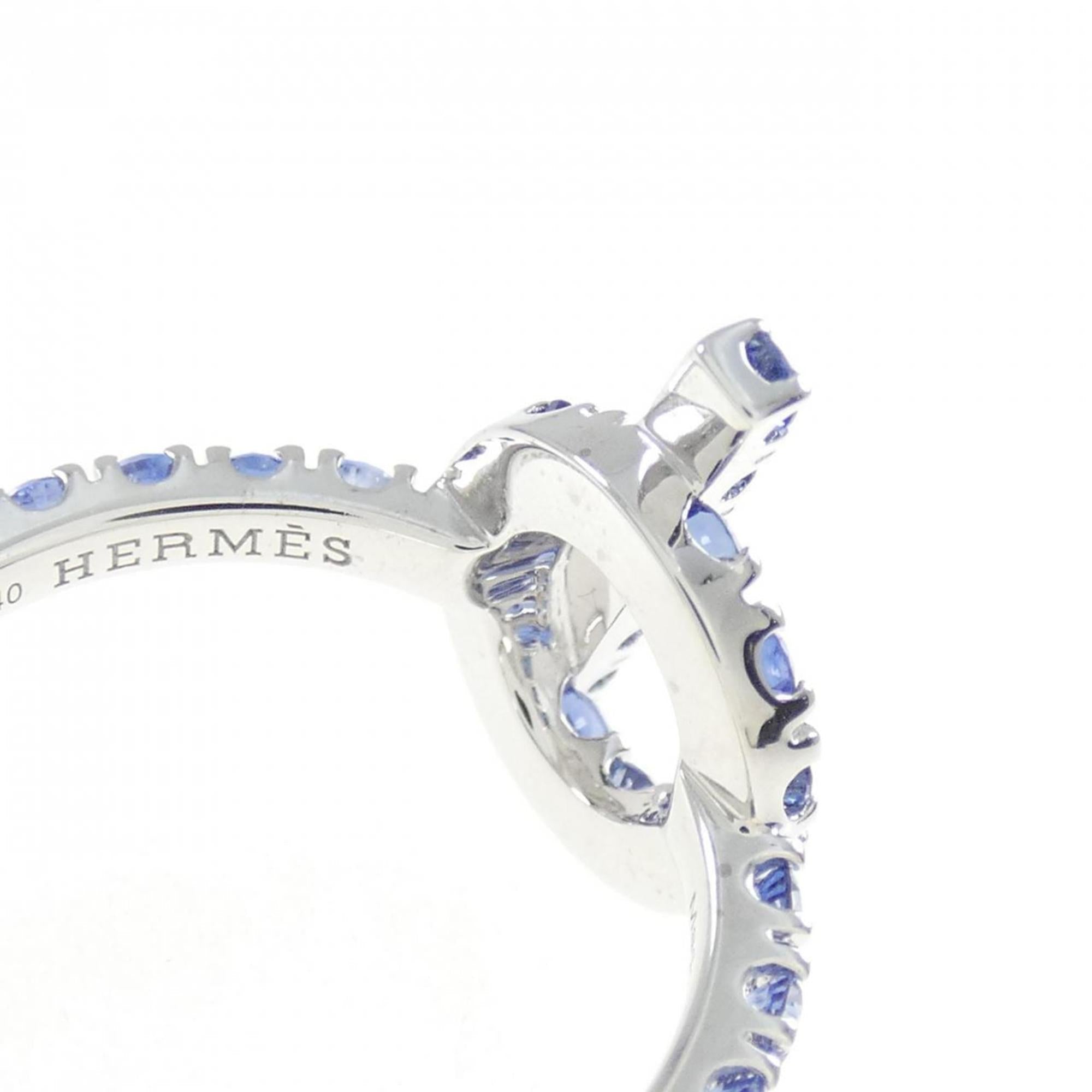 Ring 18K White Gold with Sapphire