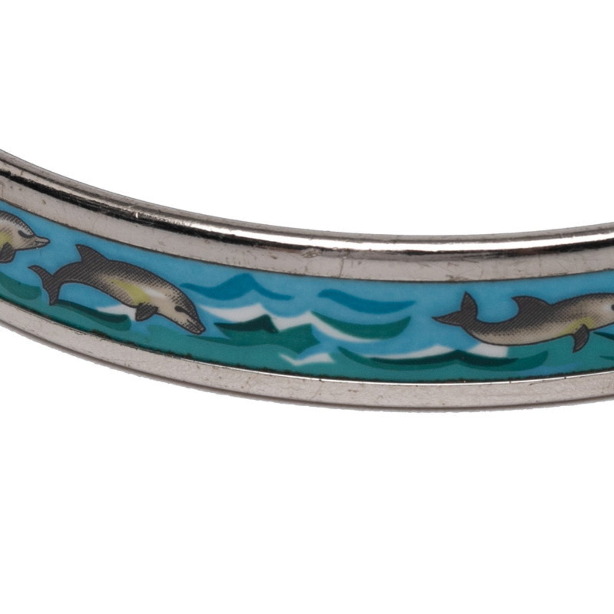 Cloisonné Enamel Bracelet Metal Multi-Color Silver