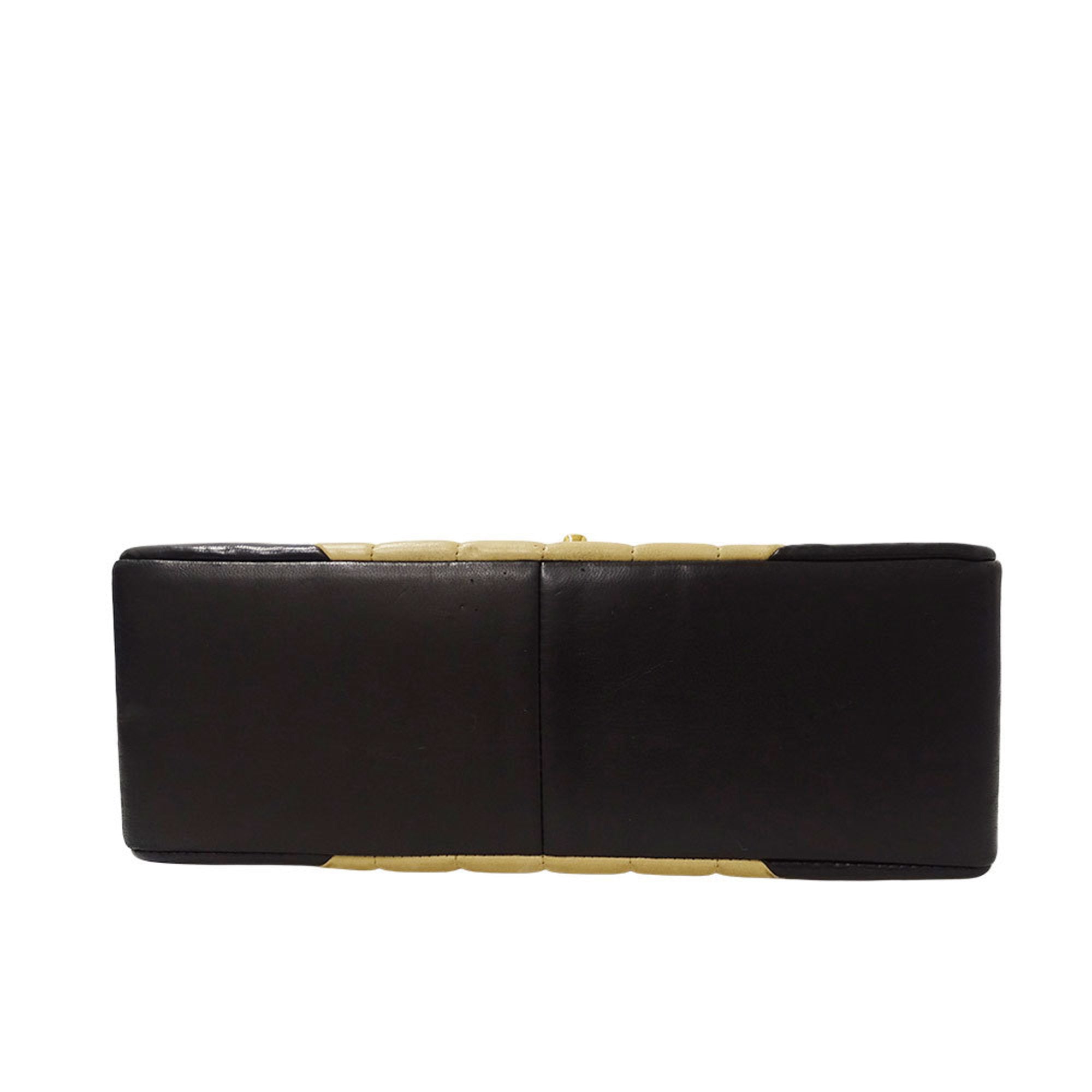 Vintage CC Flap Shoulder Bag Quilted Lambskin Small
