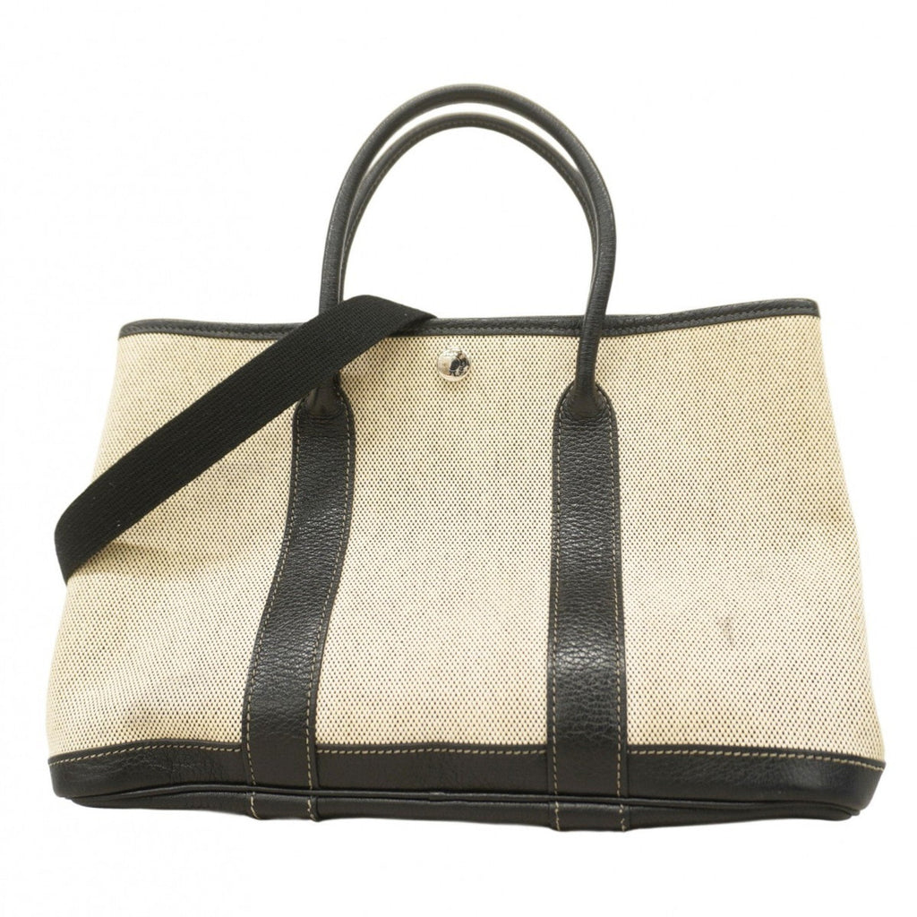 Garden Party Tote Toile and Leather 30