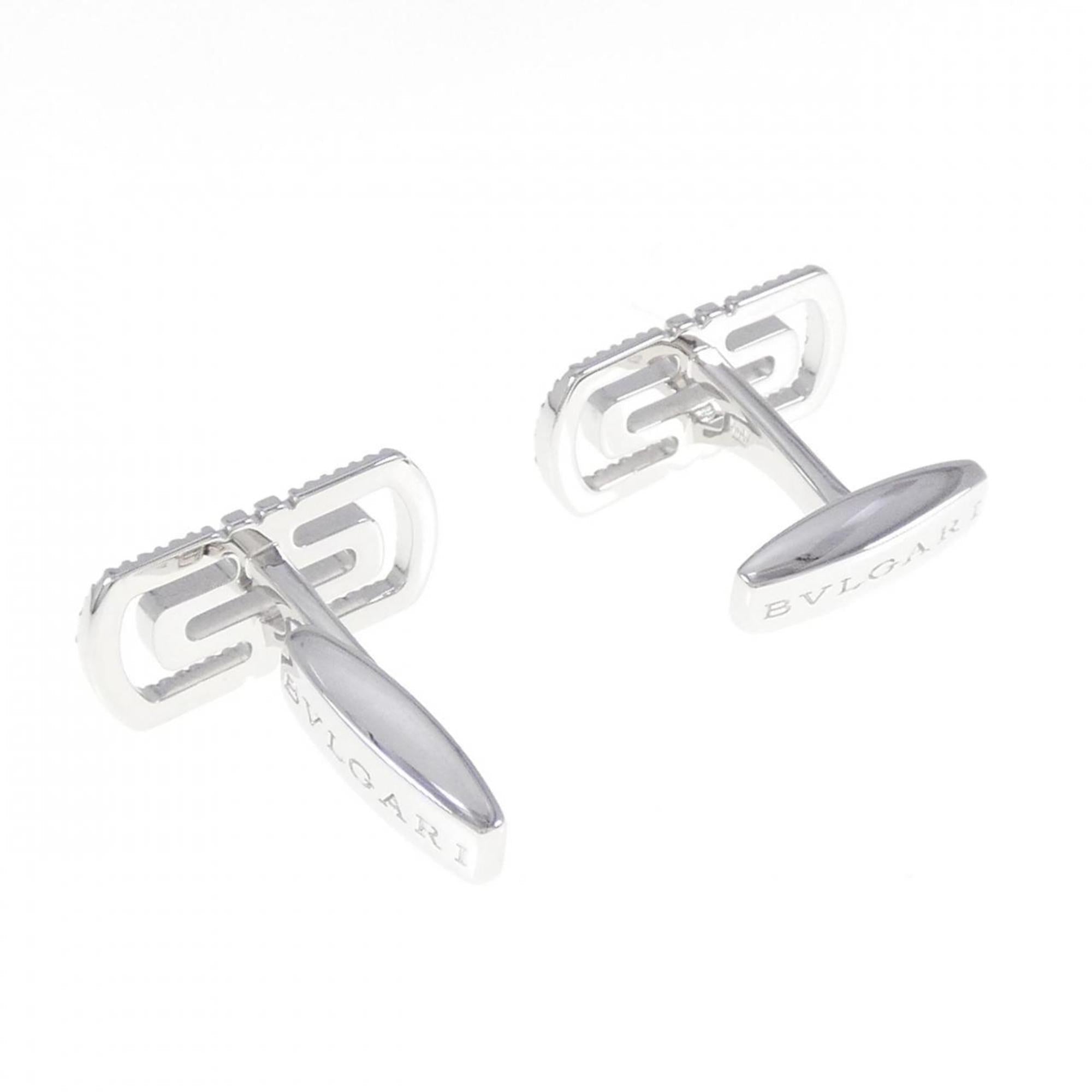 Parentesi Cufflinks 18K White Gold with Diamond Bracelet