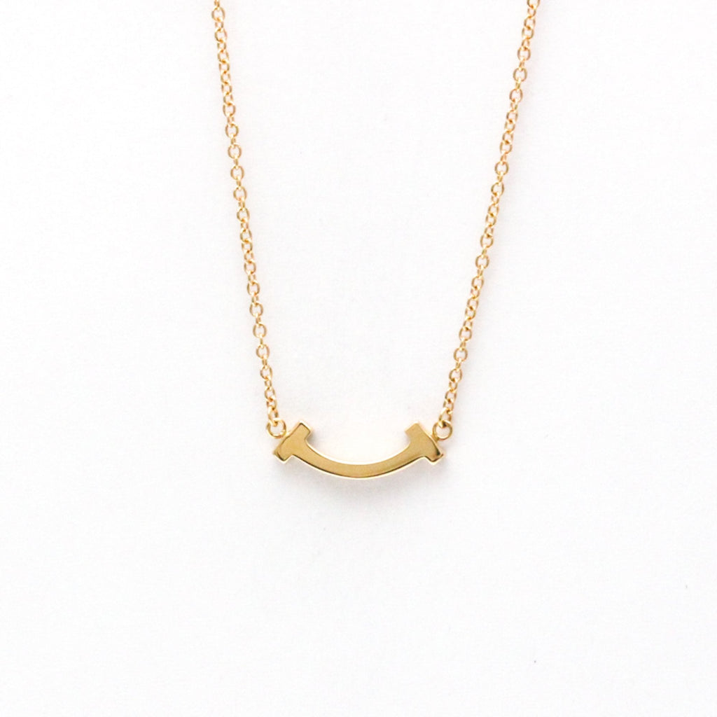 Smile Pendant Necklace 18K Rose Gold with Diamond