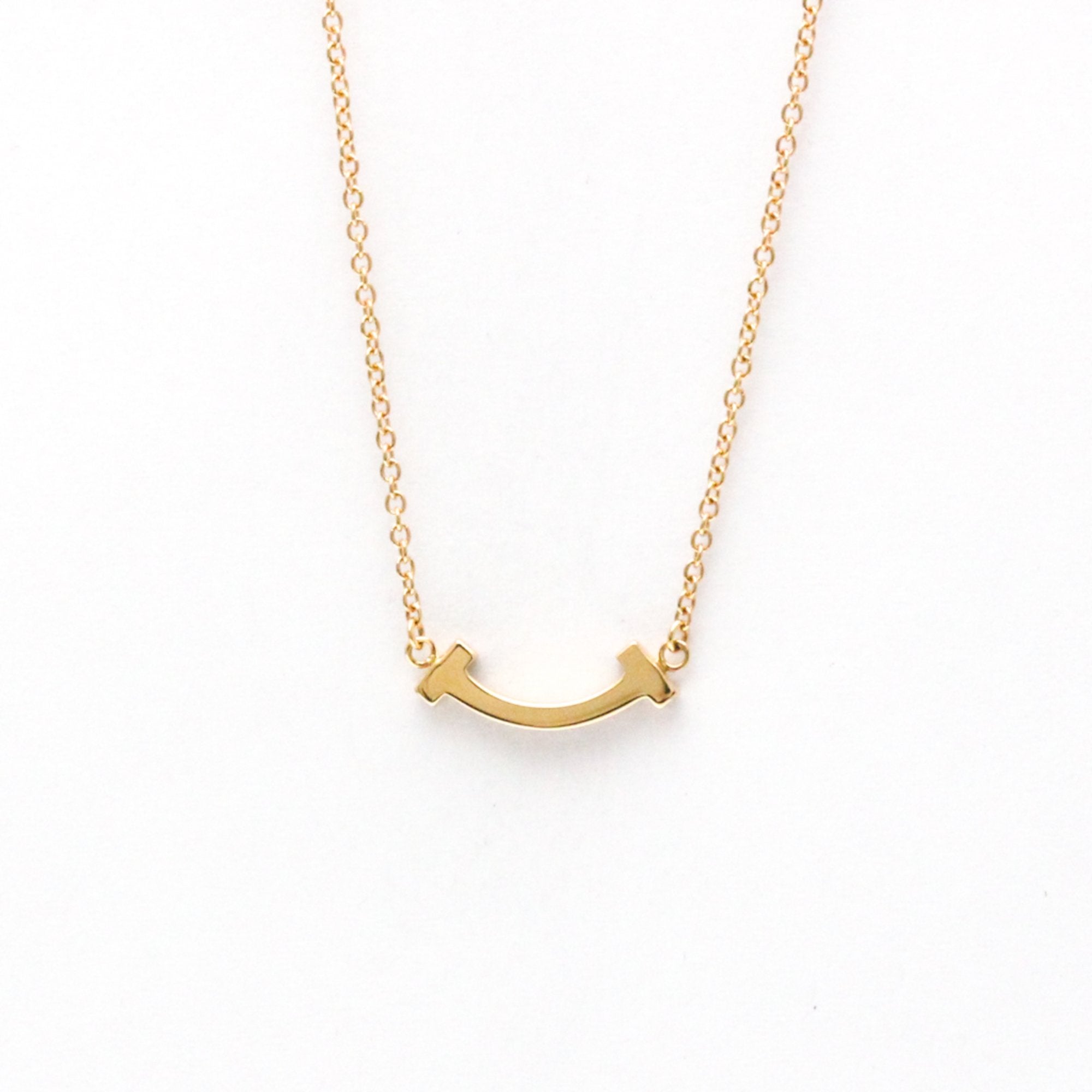 Smile Pendant Necklace 18K Rose Gold with Diamond