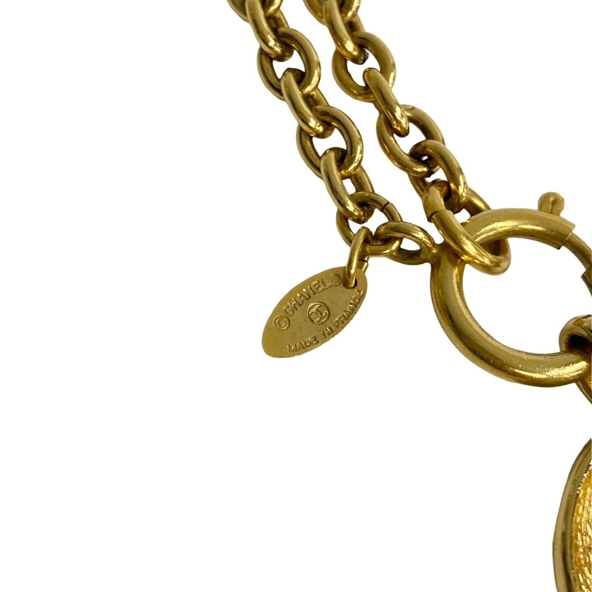 CC Logo Pendant Necklace Metal