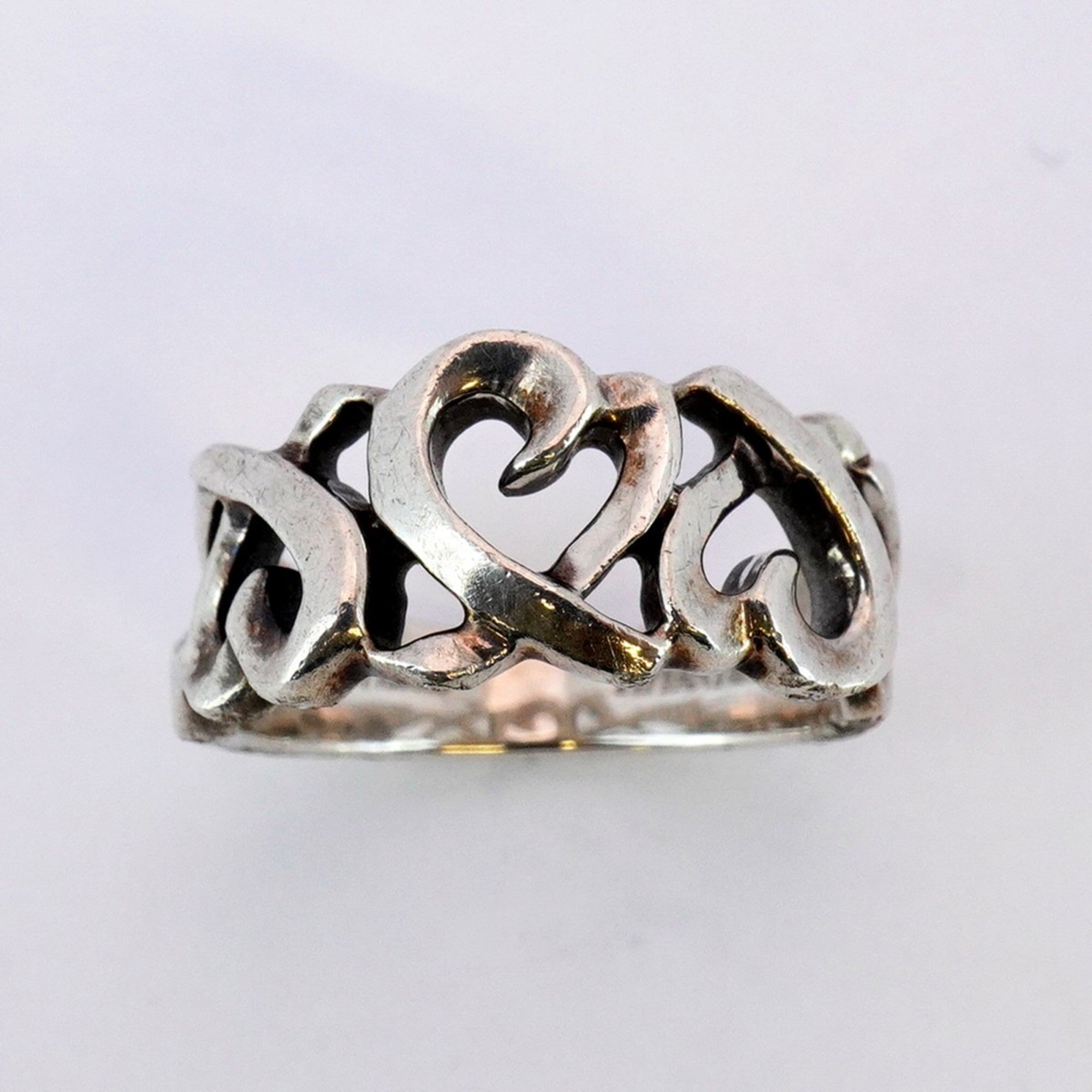Triple Loving Heart Ring Sterling Silver