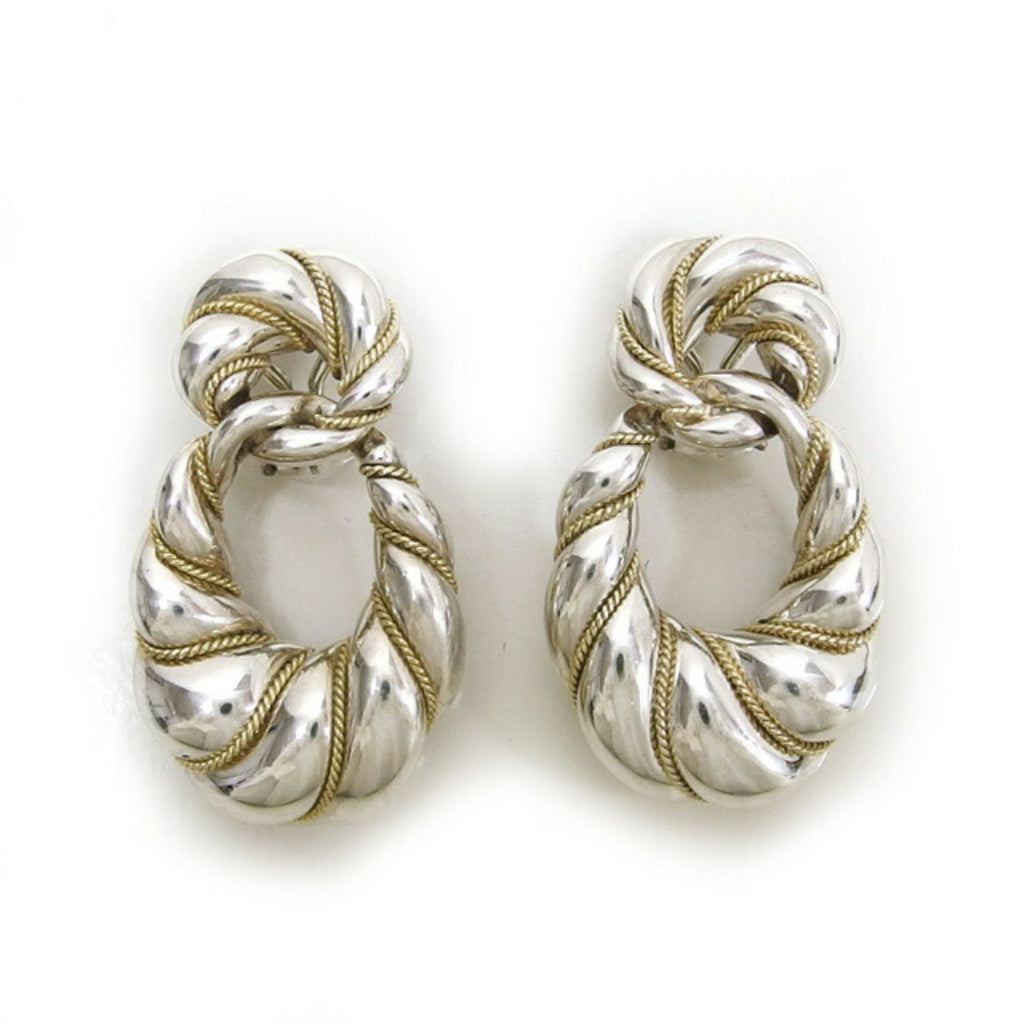 Earrings Sterling Silver and 18K Yellow Gold