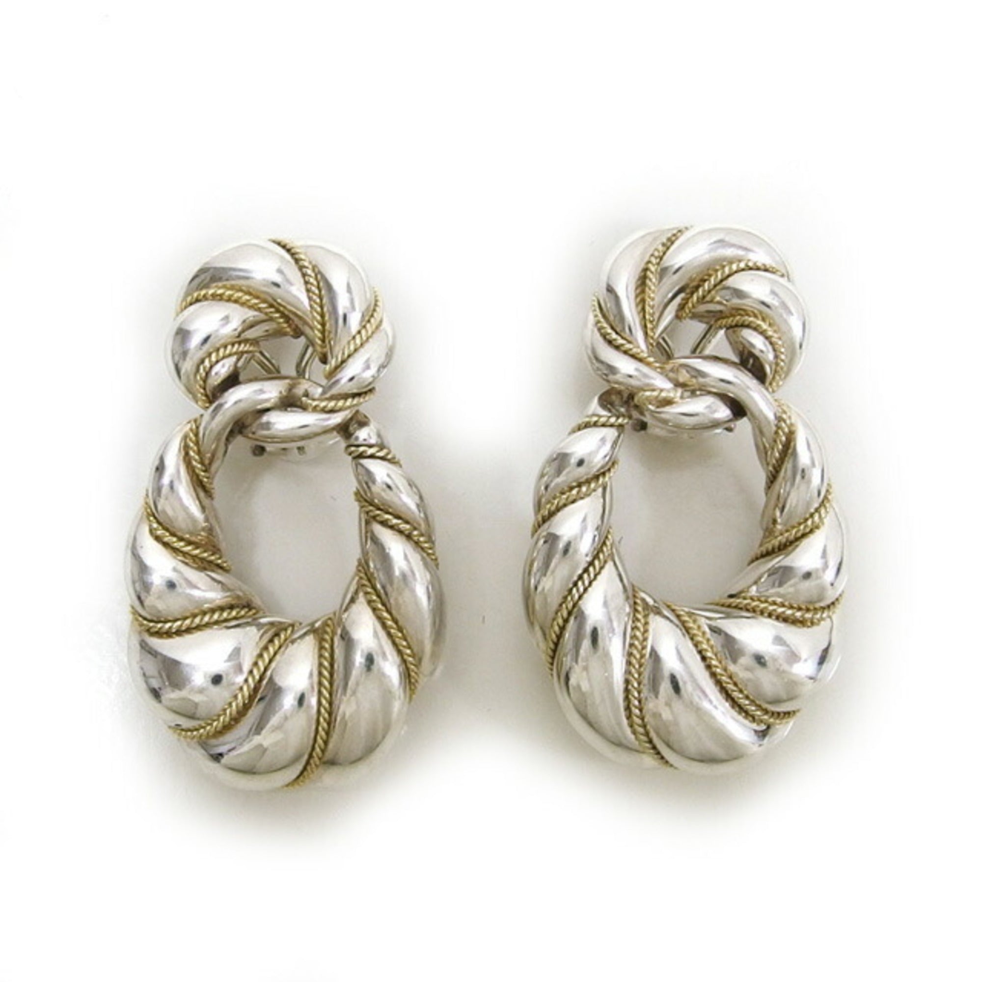 Earrings Sterling Silver and 18K Yellow Gold