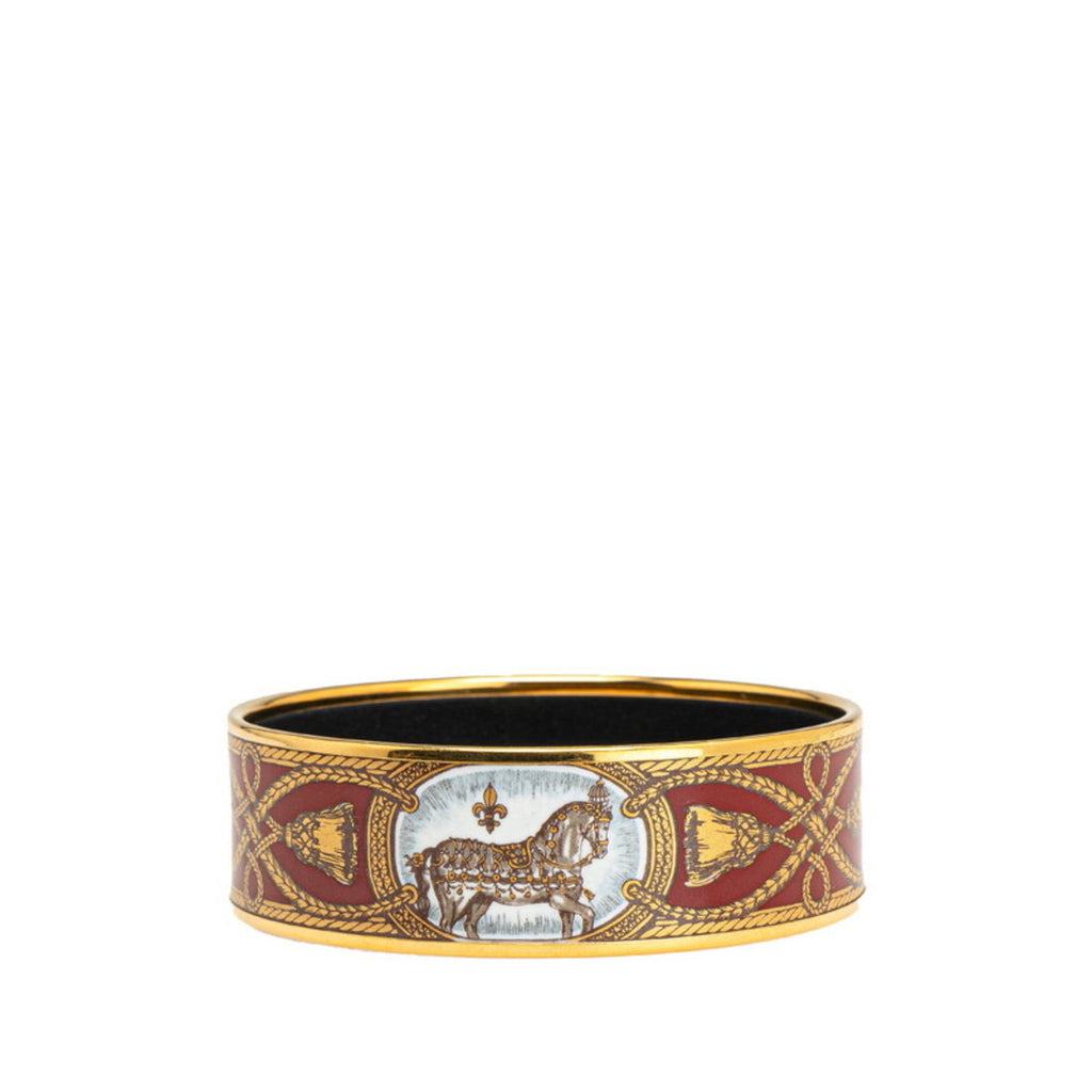 Enamel Horse Tassel Motif Bracelet Gold