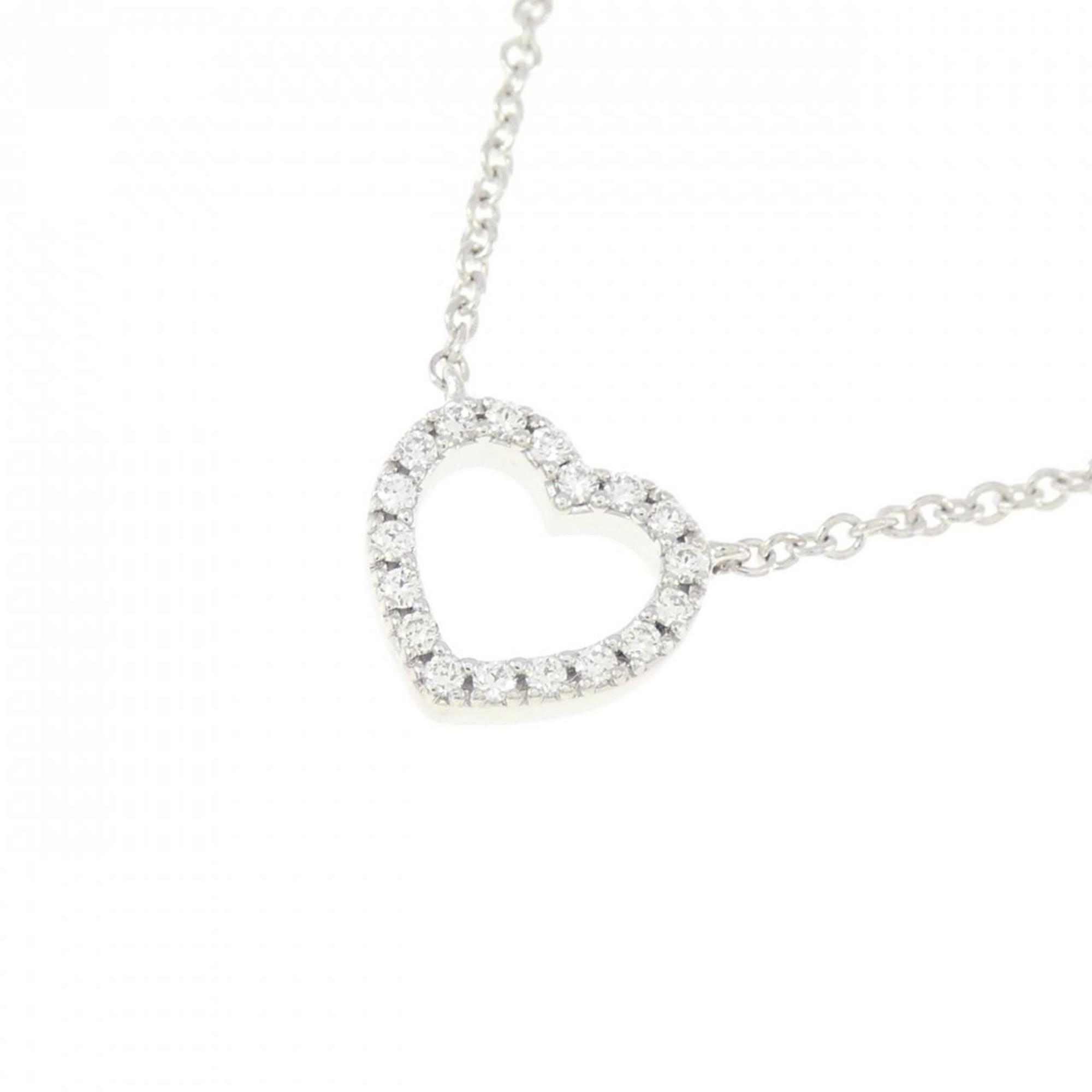 Pendant Necklace 18K White Gold Mini With Diamond