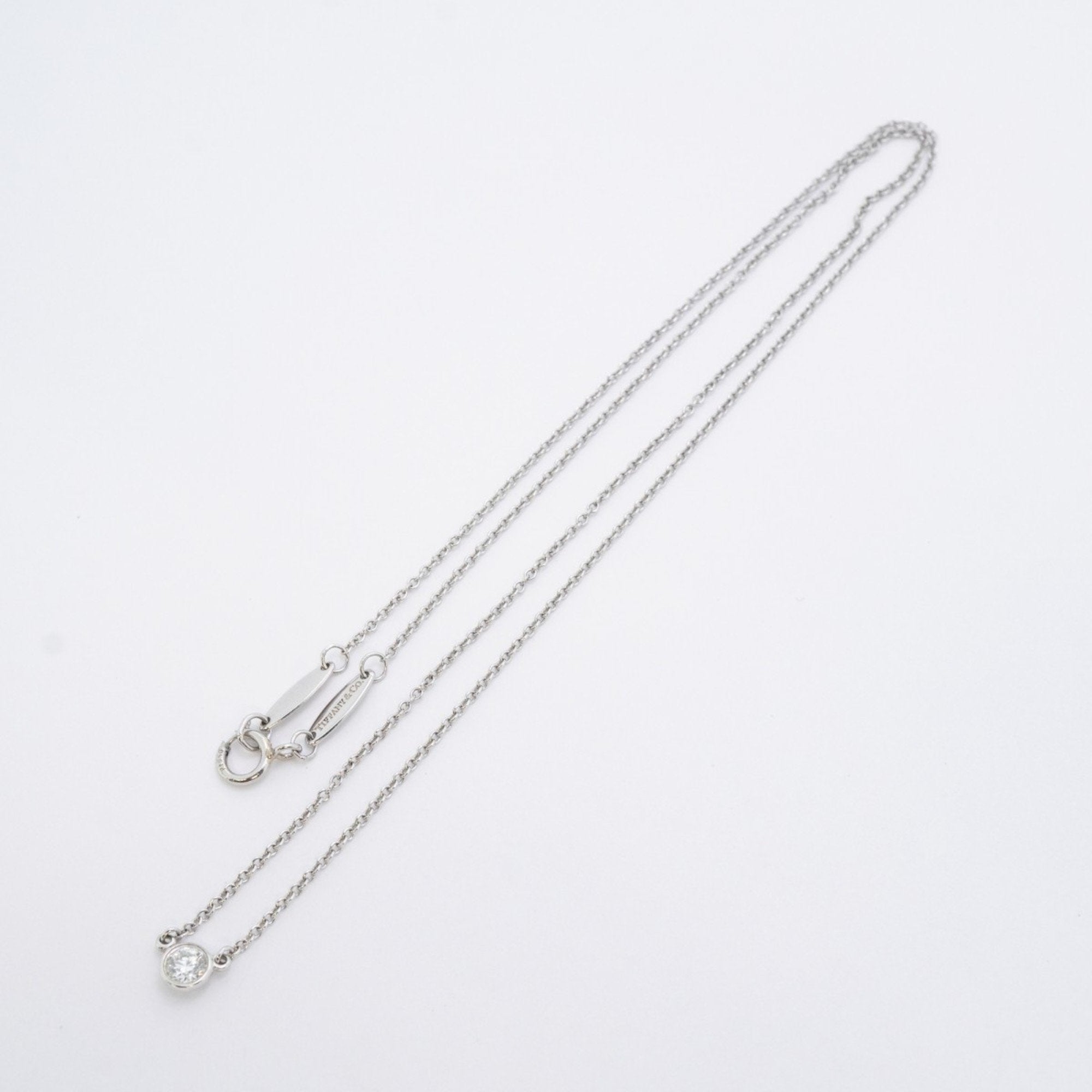 Elsa Peretti Diamonds By The Yard Pendant Necklace Platinum and Diamond