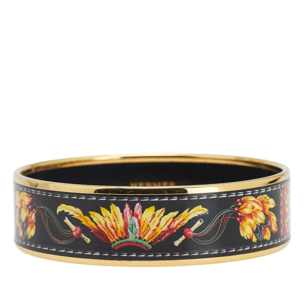 Enamel Cloisonne Bracelet Gold and Multi-Color Plated