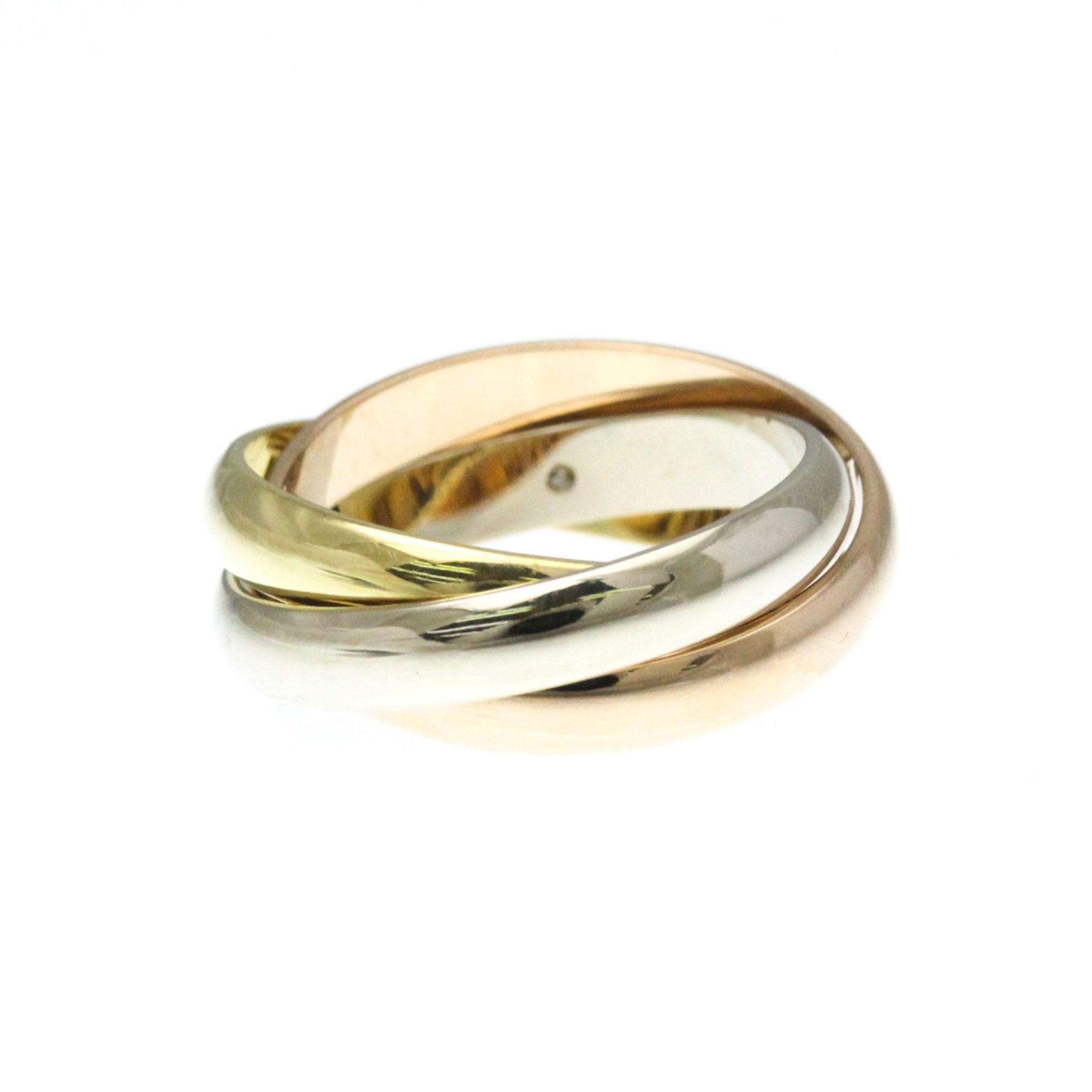 Vendome Louis Cartier Band Ring 18K Tricolor Gold