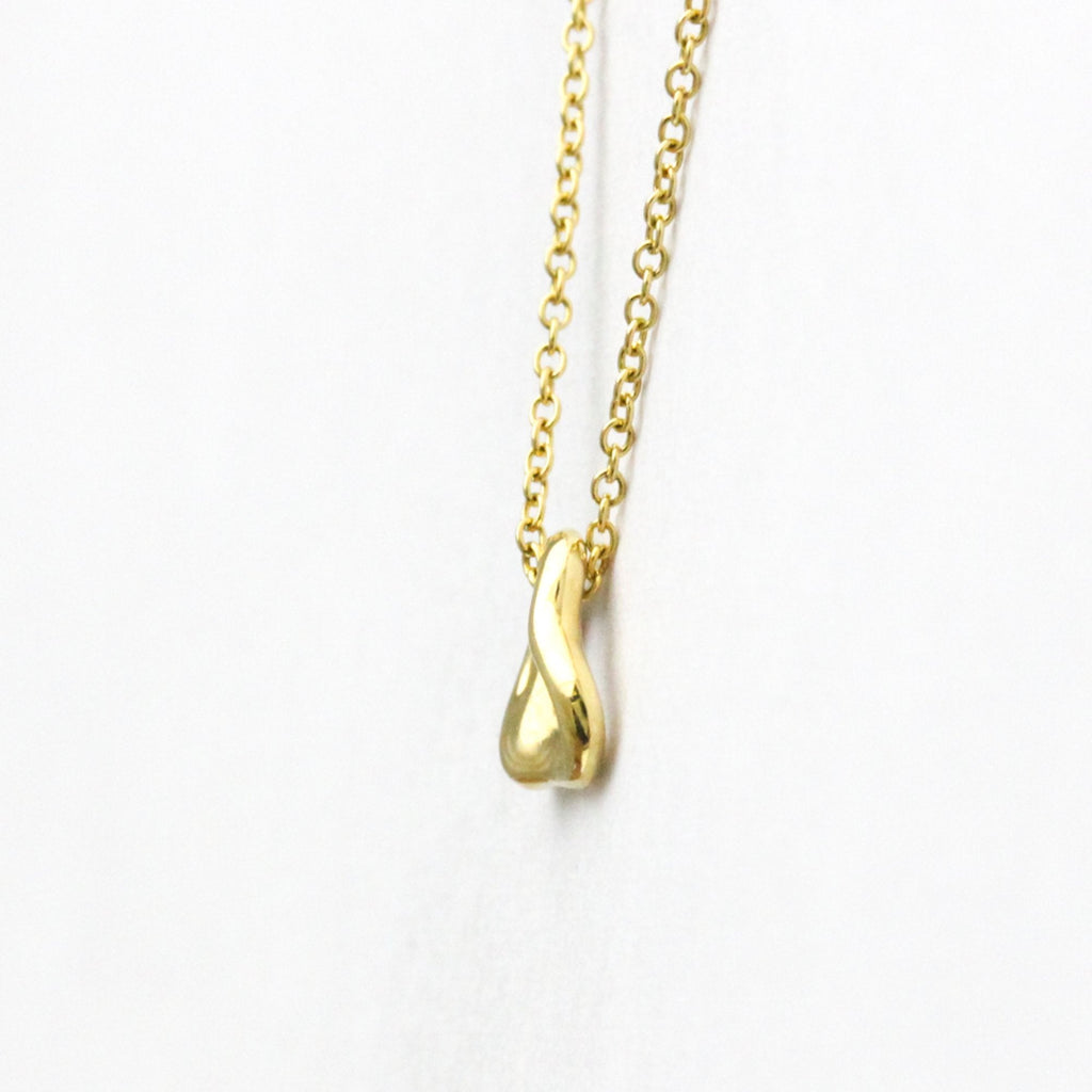 Open Heart Pendant Necklace 18K Yellow Gold 7mm