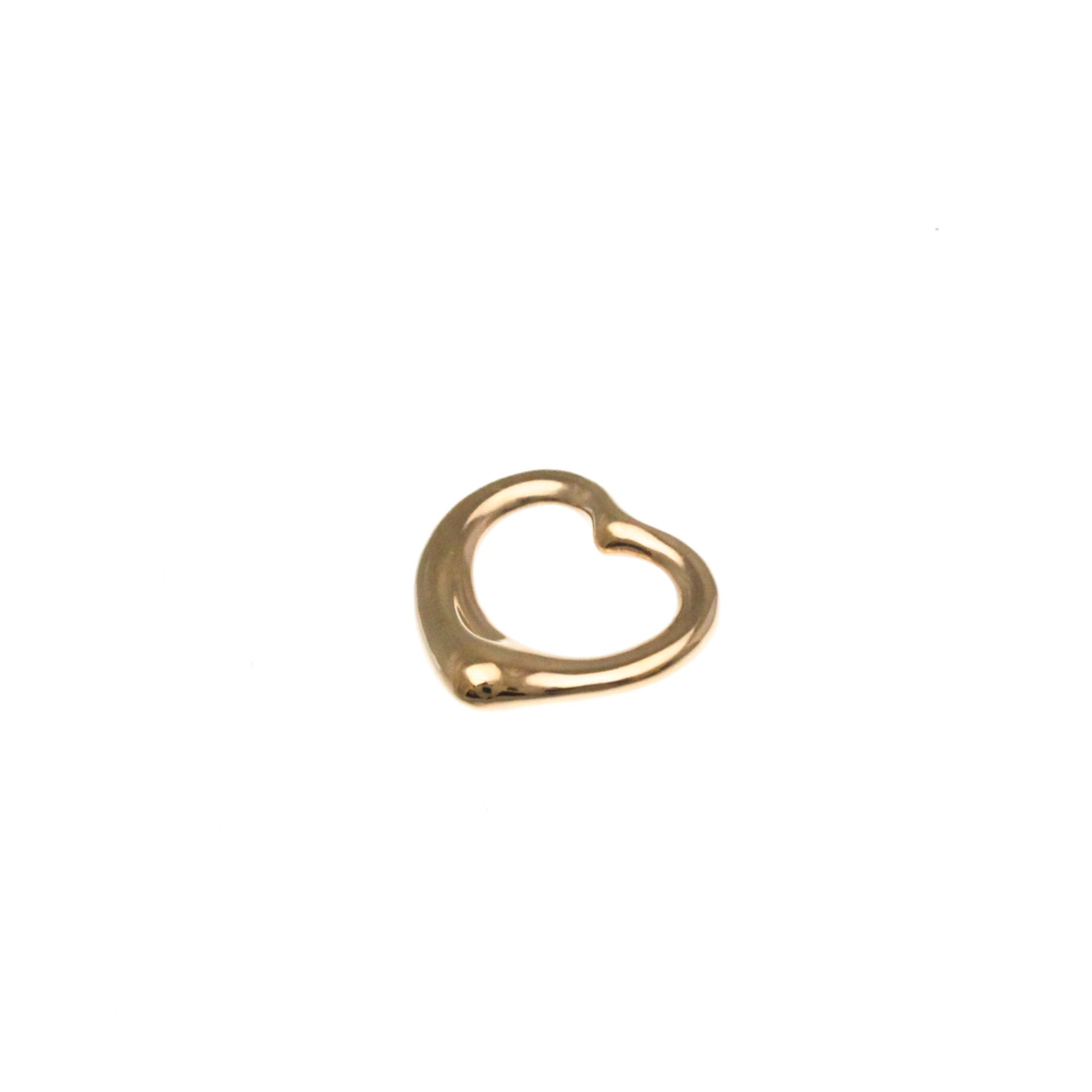 Open Heart Pendant Necklace 18K Rose Gold 15.5mm