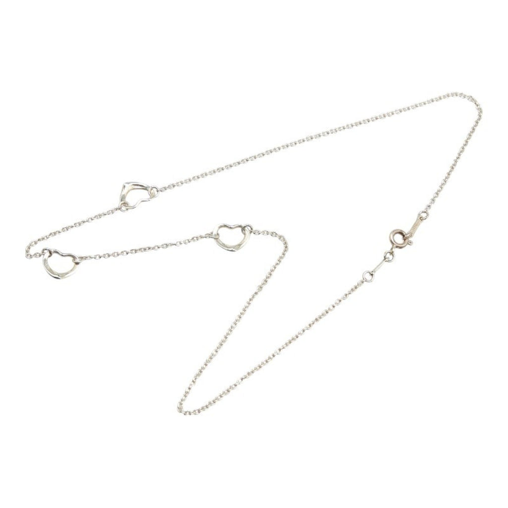 Open Heart Pendant Necklace Sterling Silver 10.2mm