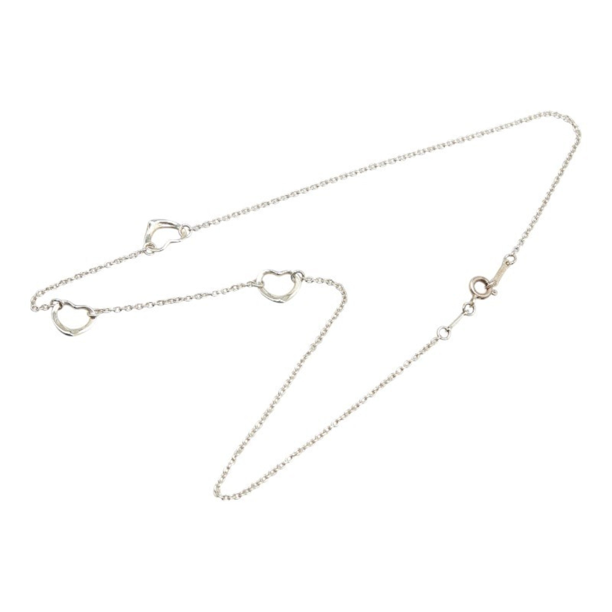 Open Heart Pendant Necklace Sterling Silver 10.2mm