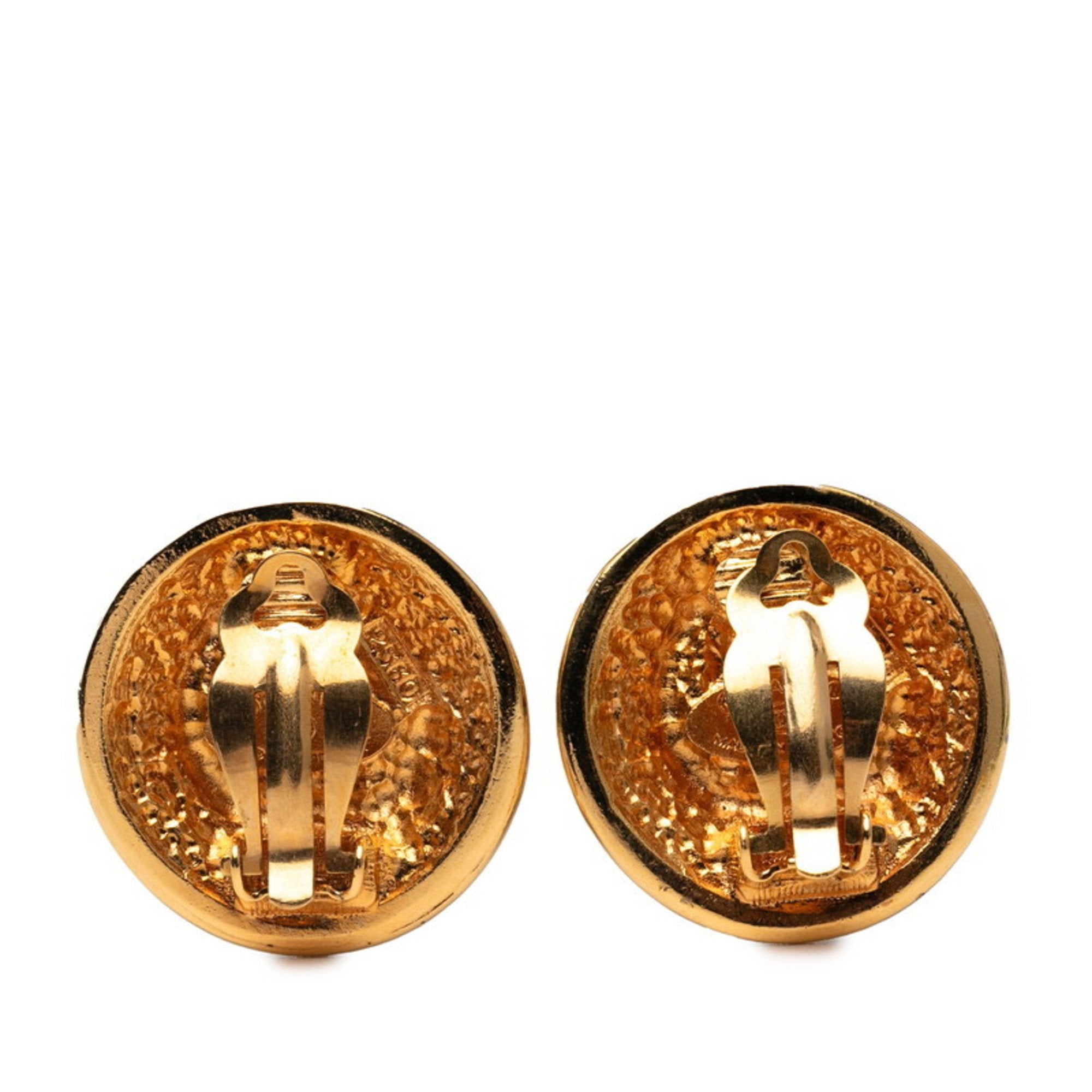 Clip-On Earrings Pearl Clip-On Gold-Tone Metal