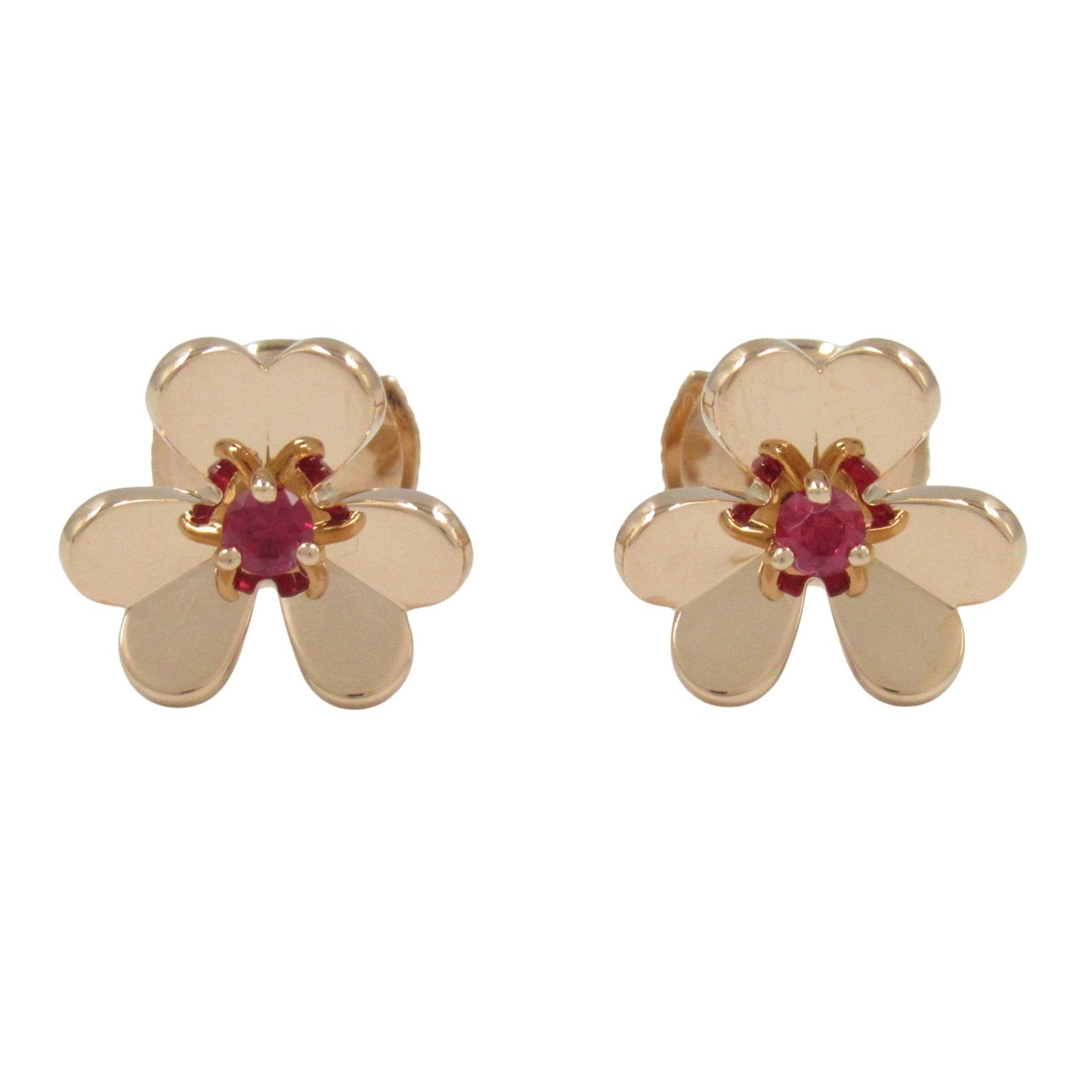 Frivole Mini Earrings 18K Rose Gold with Ruby 18K Rose Gold