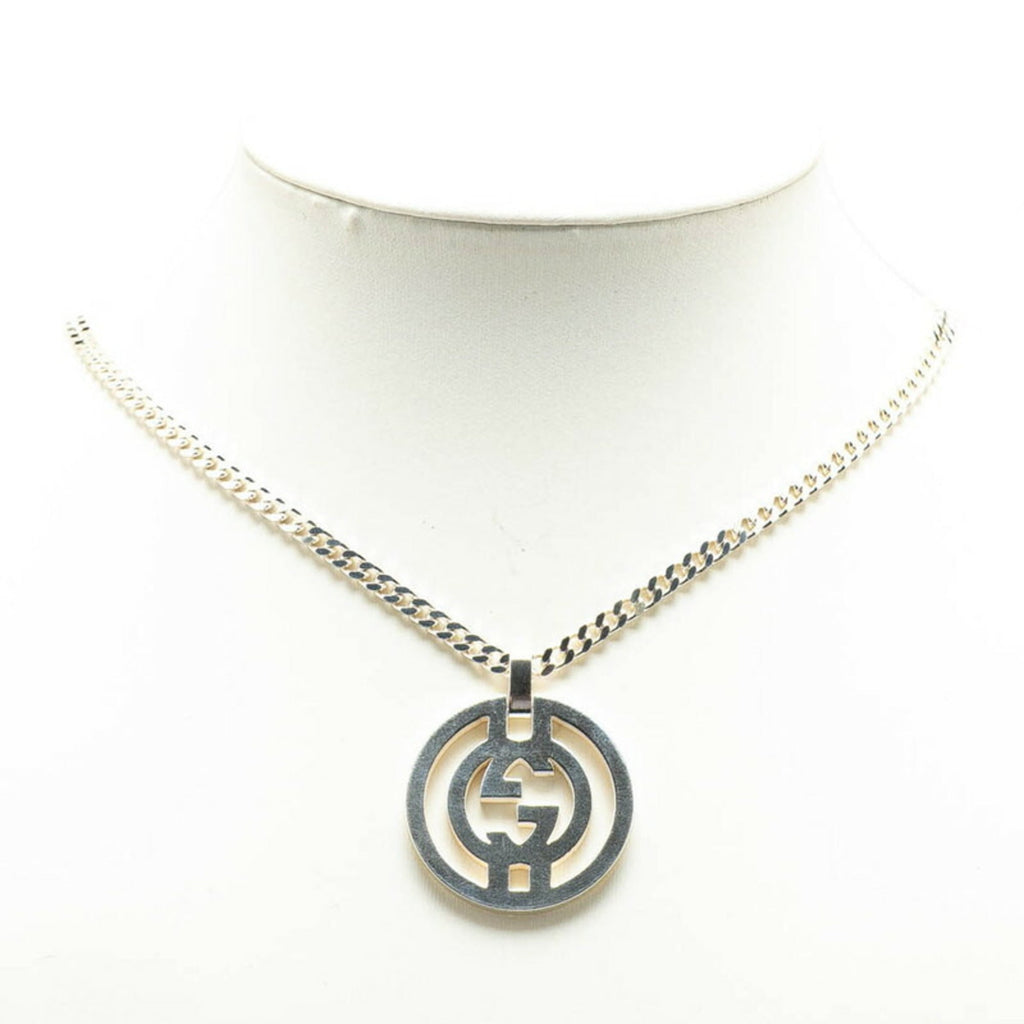 Interlocking G Pendant Necklace Sterling Silver