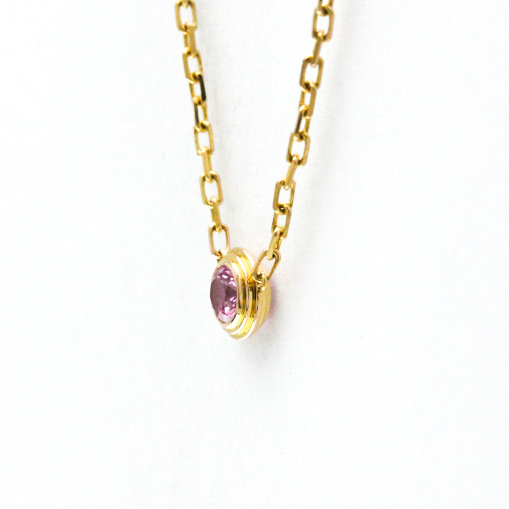Pendant Necklace 18K Rose Gold with Sapphire