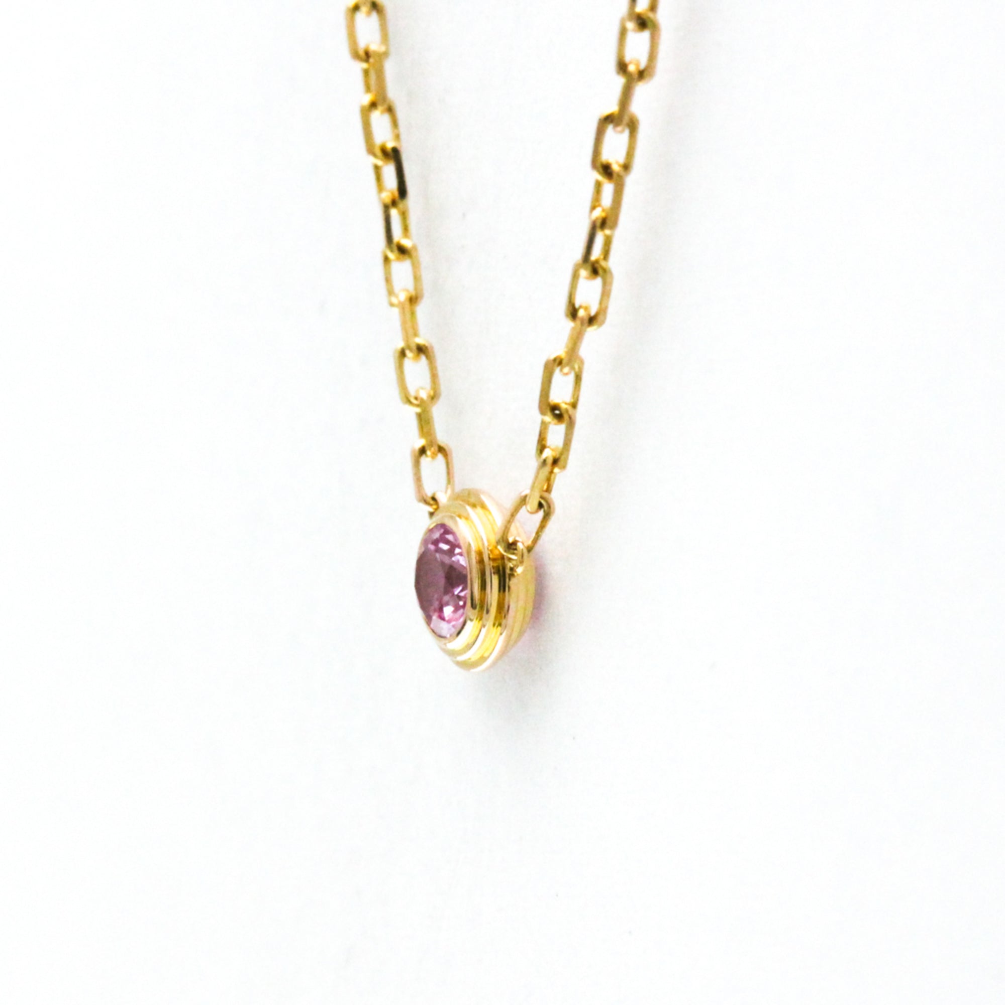 Pendant Necklace 18K Rose Gold with Sapphire