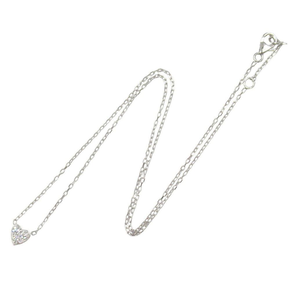Pendant Necklace 18K White Gold with Diamond Mini