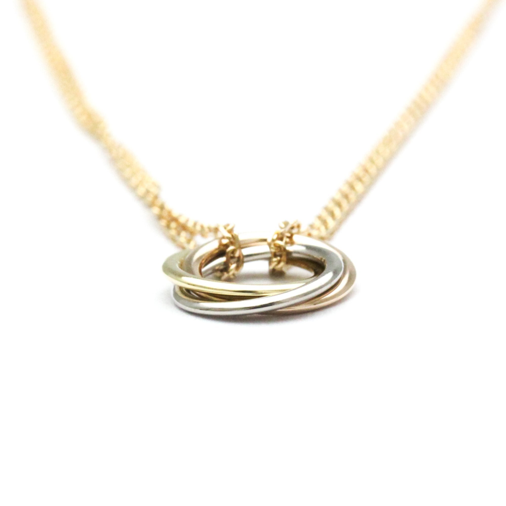 Trinity Pendant Necklace 18K Tricolor Gold