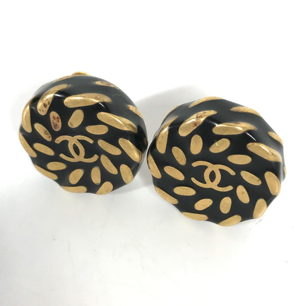 Vintage Earrings Gold-Tone Metal