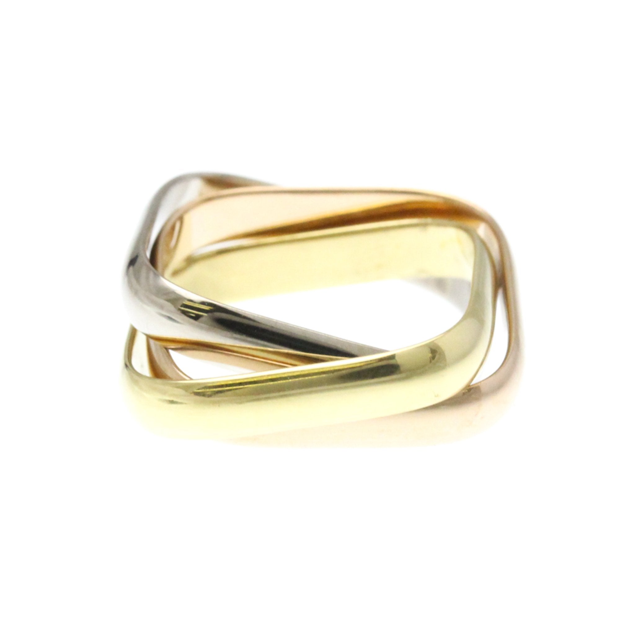 Vendome Louis Cartier Band Ring 18K Tricolor Gold
