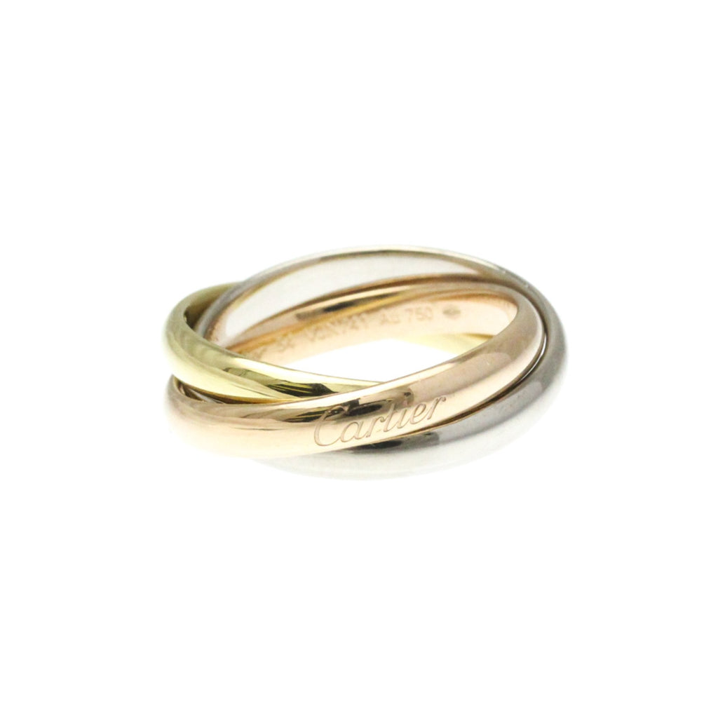 Vendome Louis Cartier Band Ring 18K Tricolor Gold