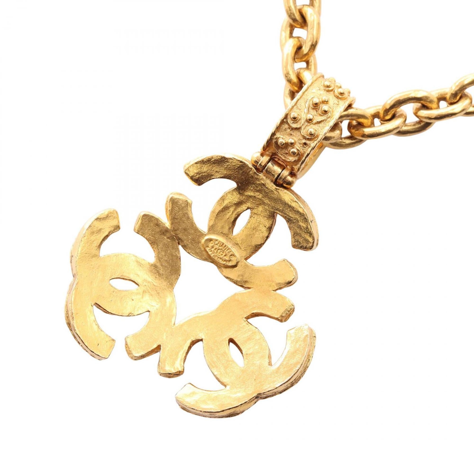 CC Logo Pendant Necklace Metal