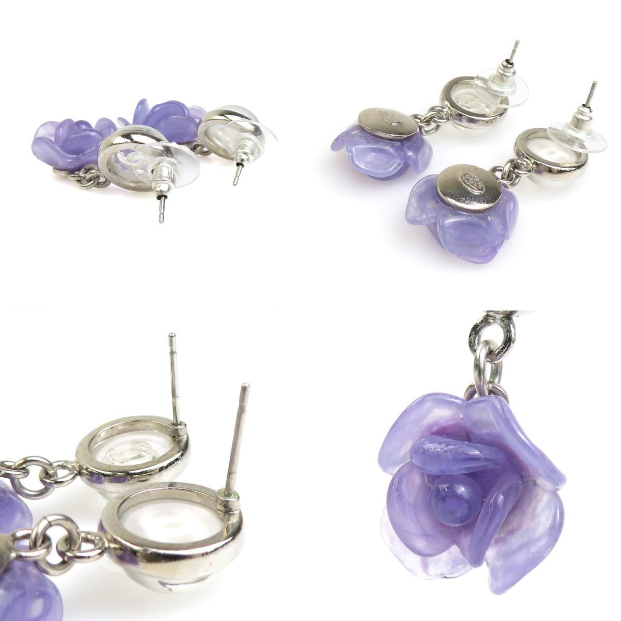 CC Logo Earrings Silver-Tone Metal