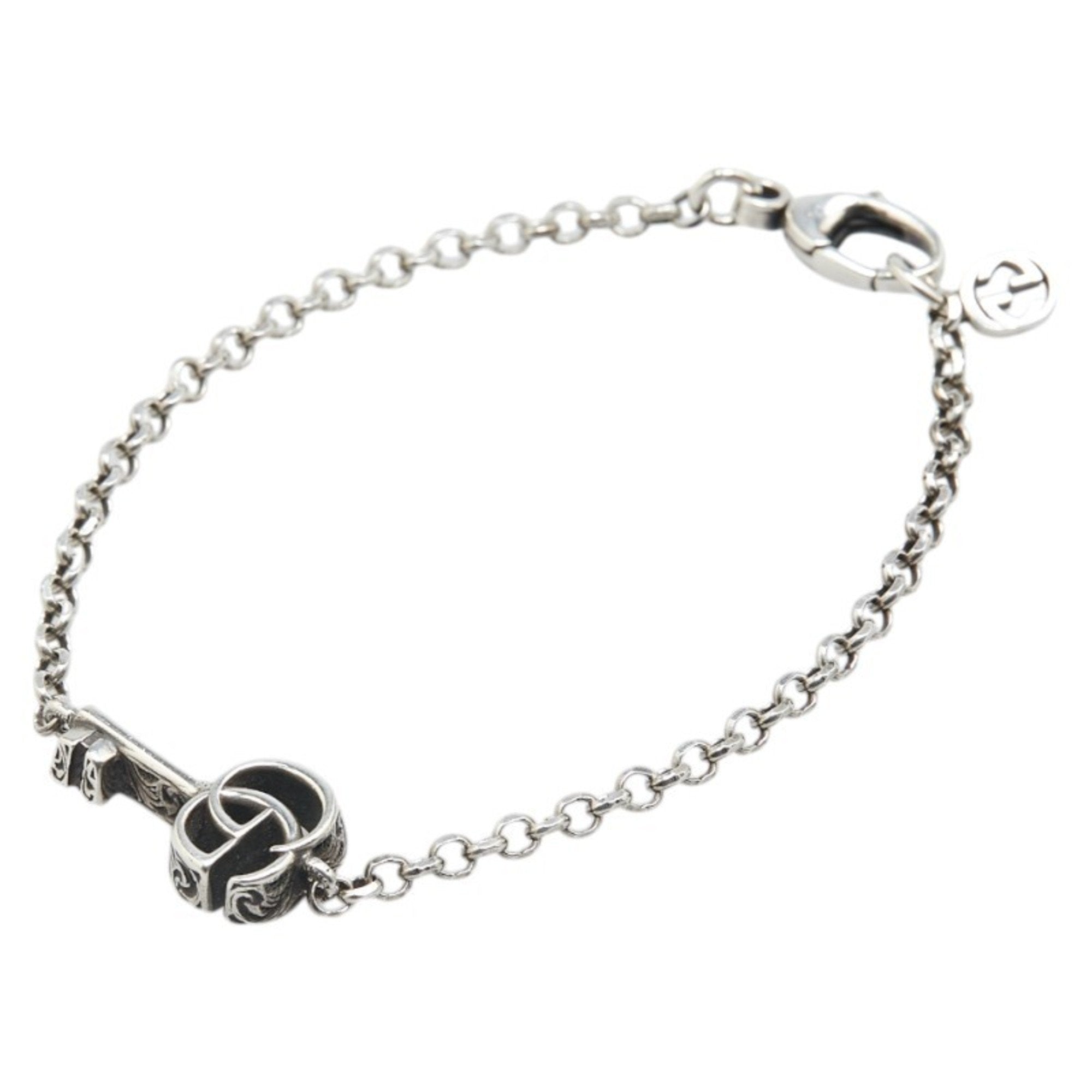 Double G Key Bracelet Sterling Silver