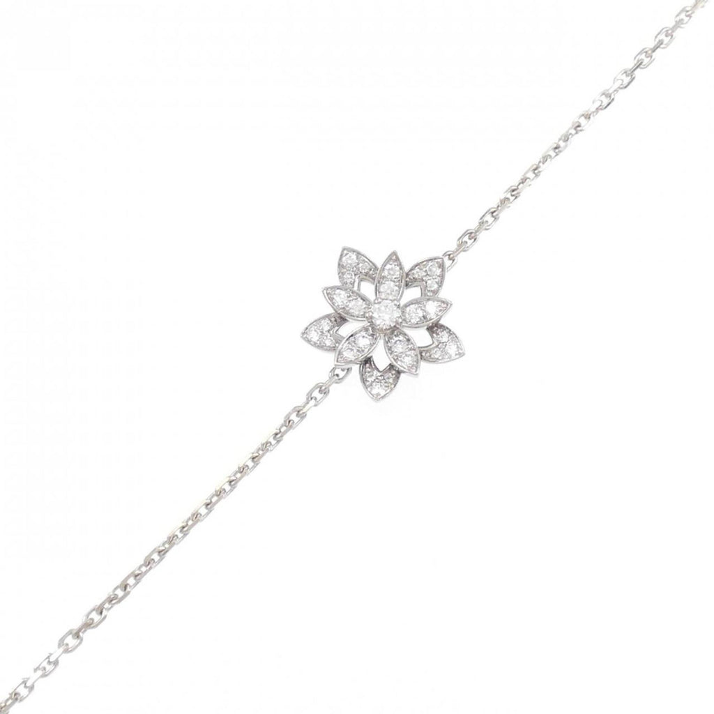 Lotus Bracelet 18K White Gold with Diamond Mini