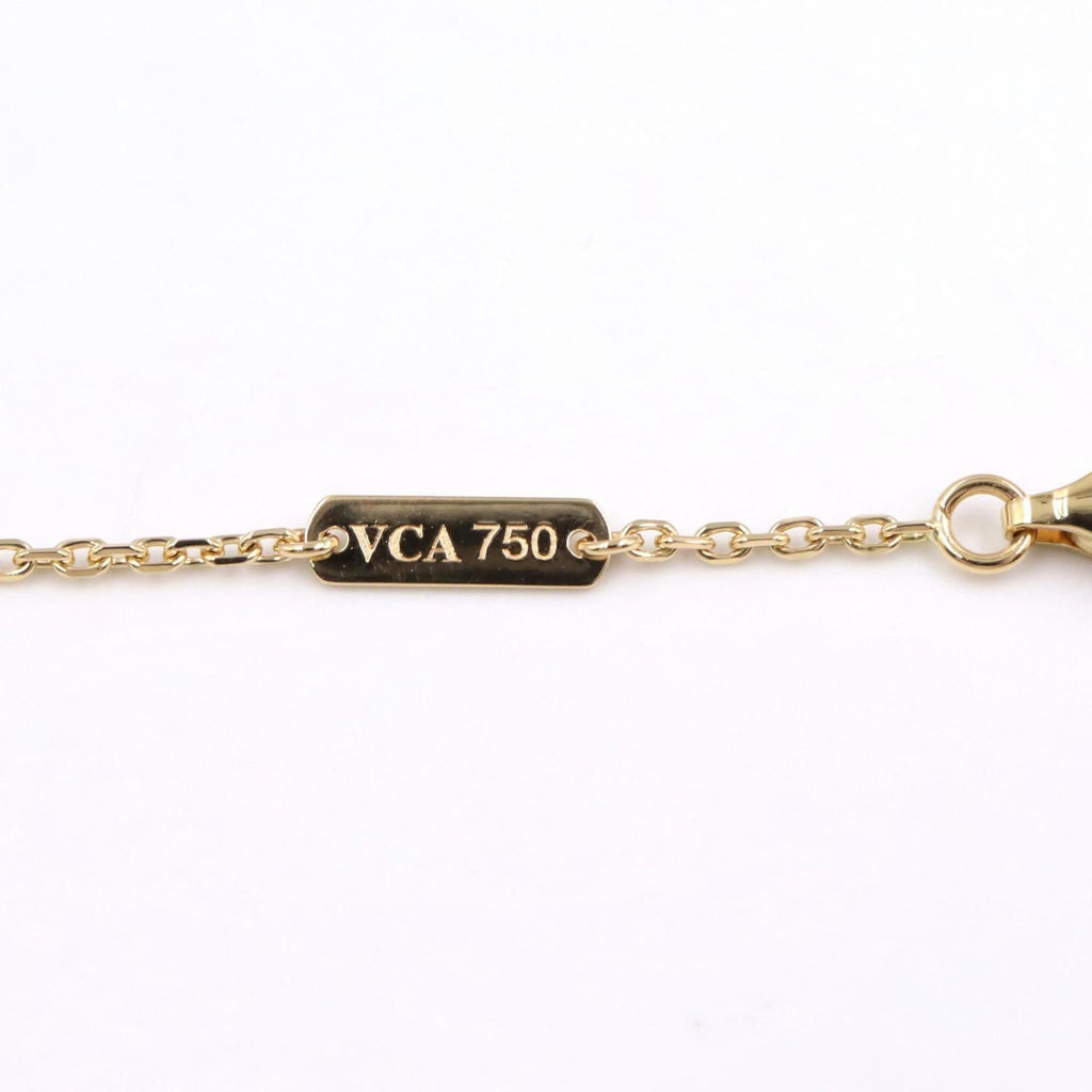 Vintage Alhambra Pendant Necklace 18K Yellow Gold and Onyx