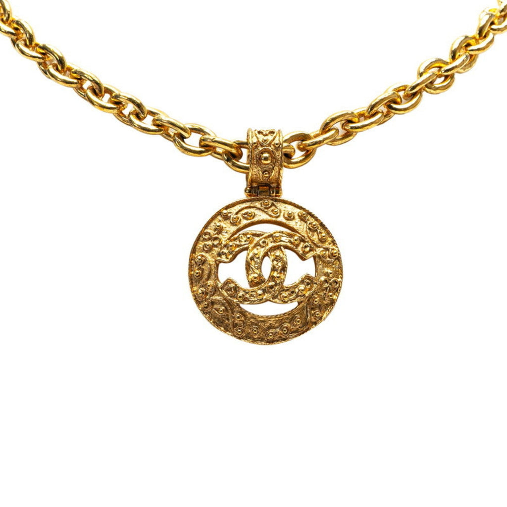 CC Logo Pendant Necklace Metal