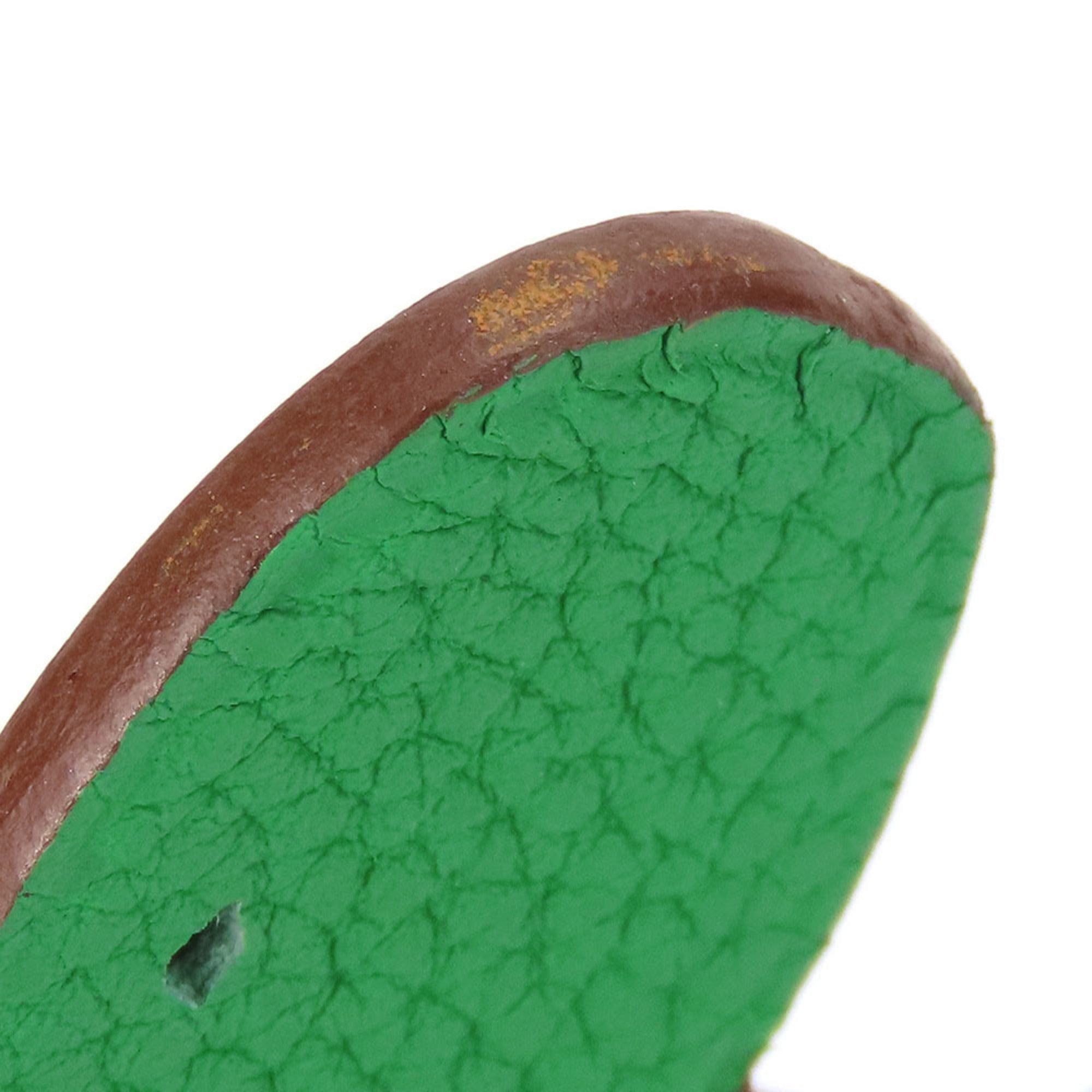 Petite H Turtle Charm Epsom Leather and Taurillon Clemence Leather Green and Purple Handbag Charm