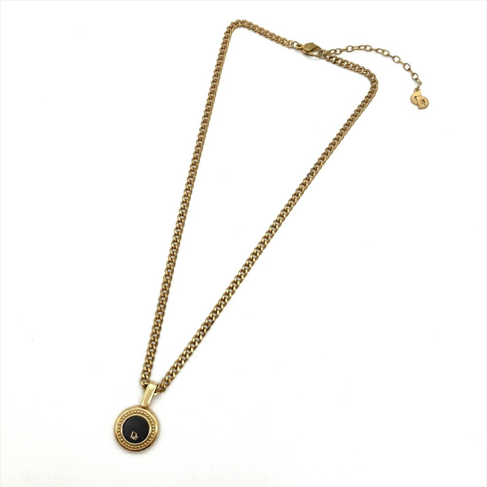Round Top Pendant Necklace Gold Coin Gold