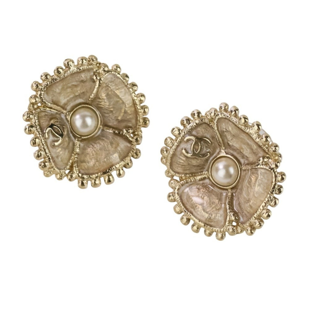 CC Logo Earrings Gold-Tone Metal Gold-Tone Metal