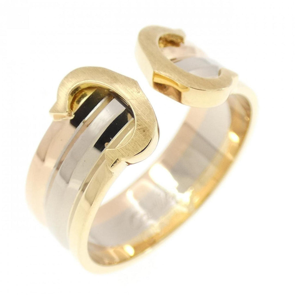 Vendome Louis Cartier Band Ring 18K Tricolor Gold